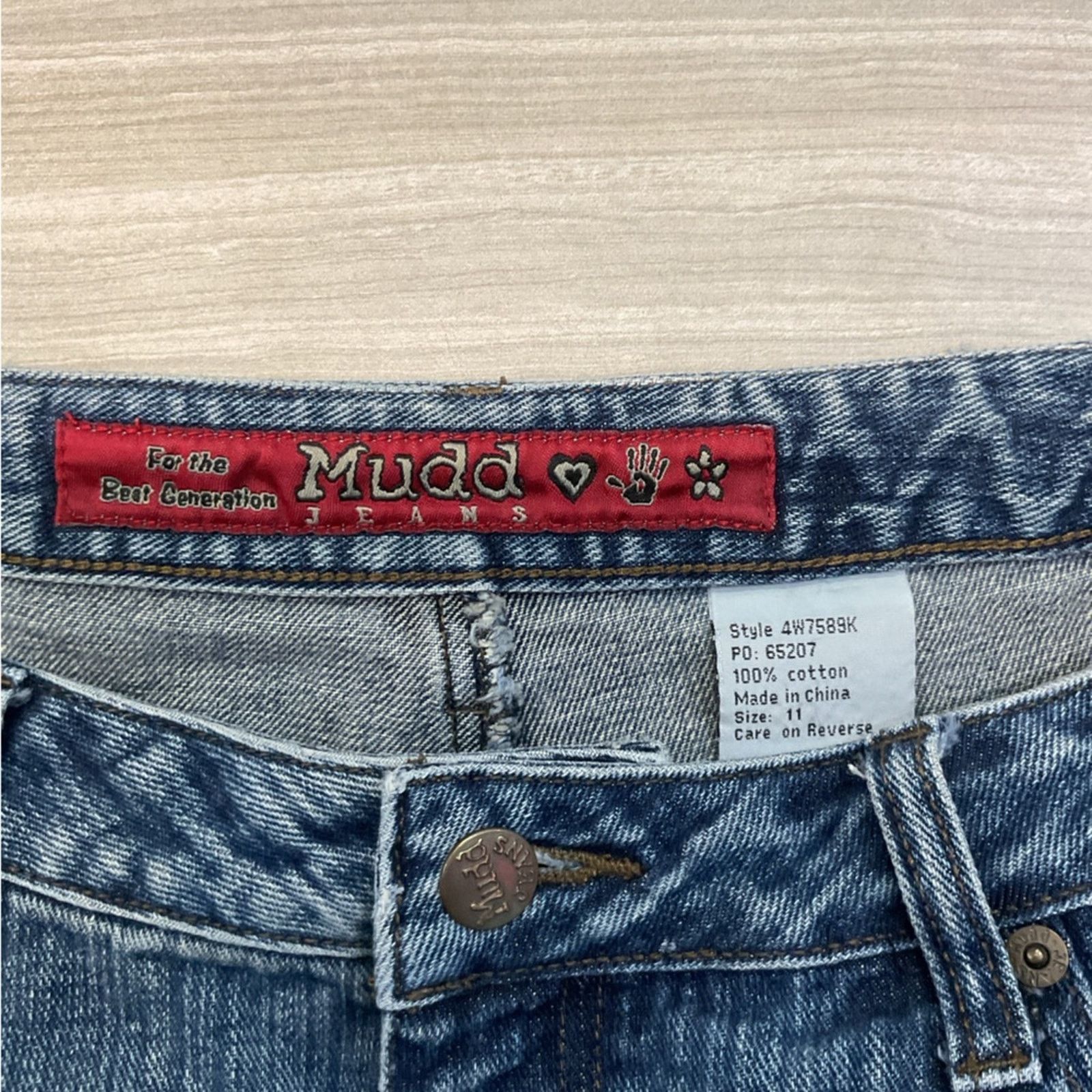 Vintage Mudd Denim Blue Jean Shorts Size 32" / US 10 / IT 46 - 5 Thumbnail