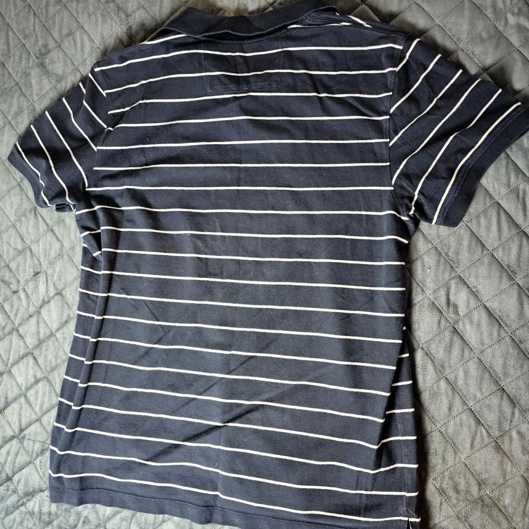 Banana Republic Banana Republic Polo Shirt Mens XL Navy Blue Stripe Short Sleeve Button Knit 100% Cotton Logo Classic Regular Department Men Type Polo Size US XL / EU 56 / 4 - 6 Thumbnail