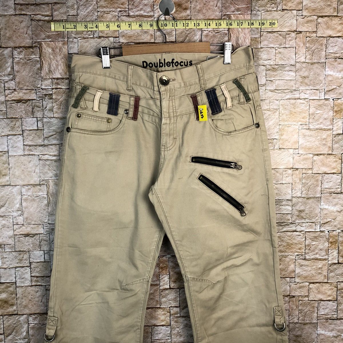 Japanese Brand × Seditionaries Double Focus stretwear double waist Cream Cargo Pants #A622 Size US 33 - 2 Thumbnail