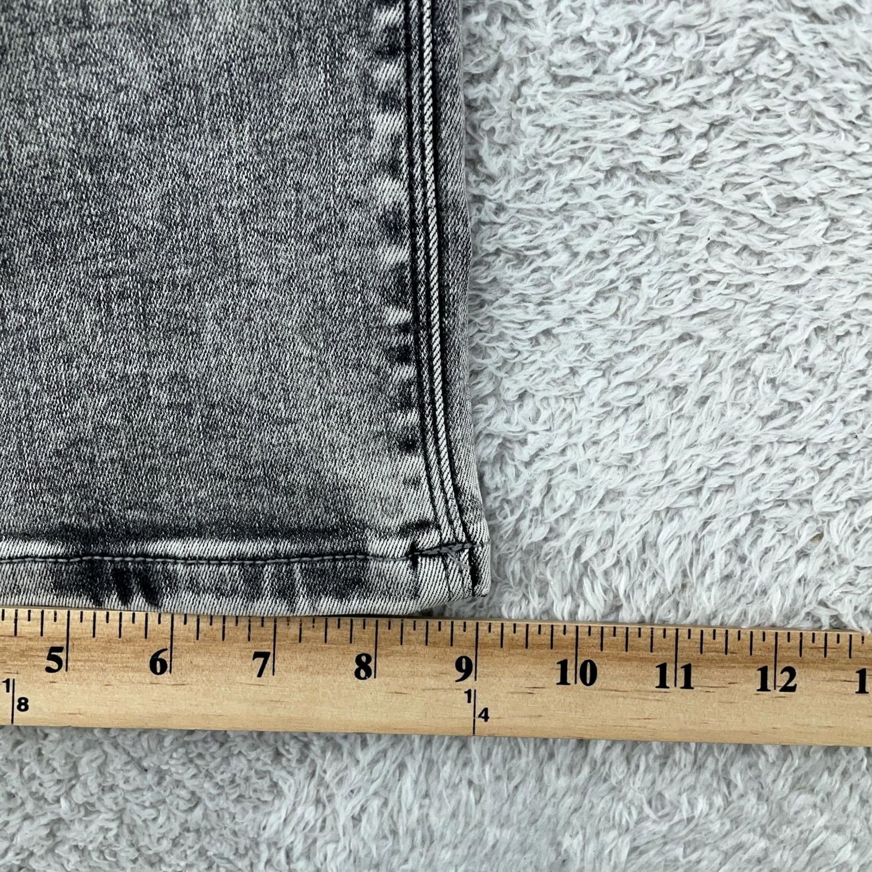 Vintage Women with Control Jeans Bootcut 22WP Petite Gray Acid Wash Denim Charcoal Wash High Rise Inseam 26 in 42 in Womens Girls Size 40" / US 18 - 6 Thumbnail