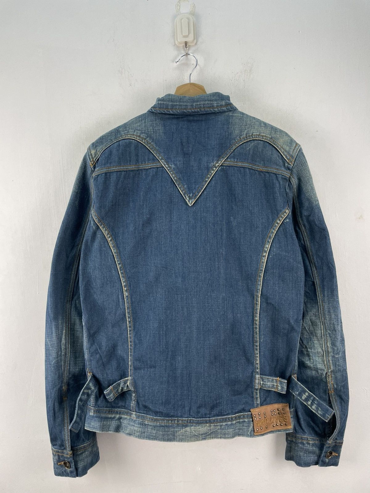 Nine Lives × Vintage Vintage Nine Lives Denim Jacket Faded Wash Rabbit Fur Lining Size US M / EU 48-50 / 2 - 7 Thumbnail
