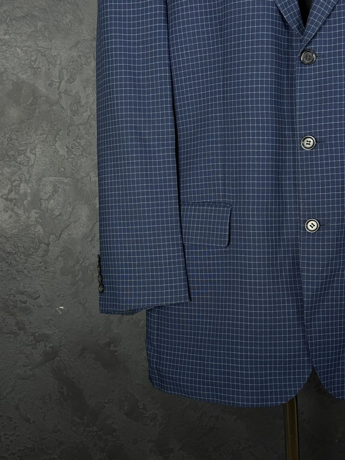 Yves Saint Laurent Yves Saint Laurent Vintage Mens Blue Coat Blazer Jacket Size 54R - 4 Thumbnail