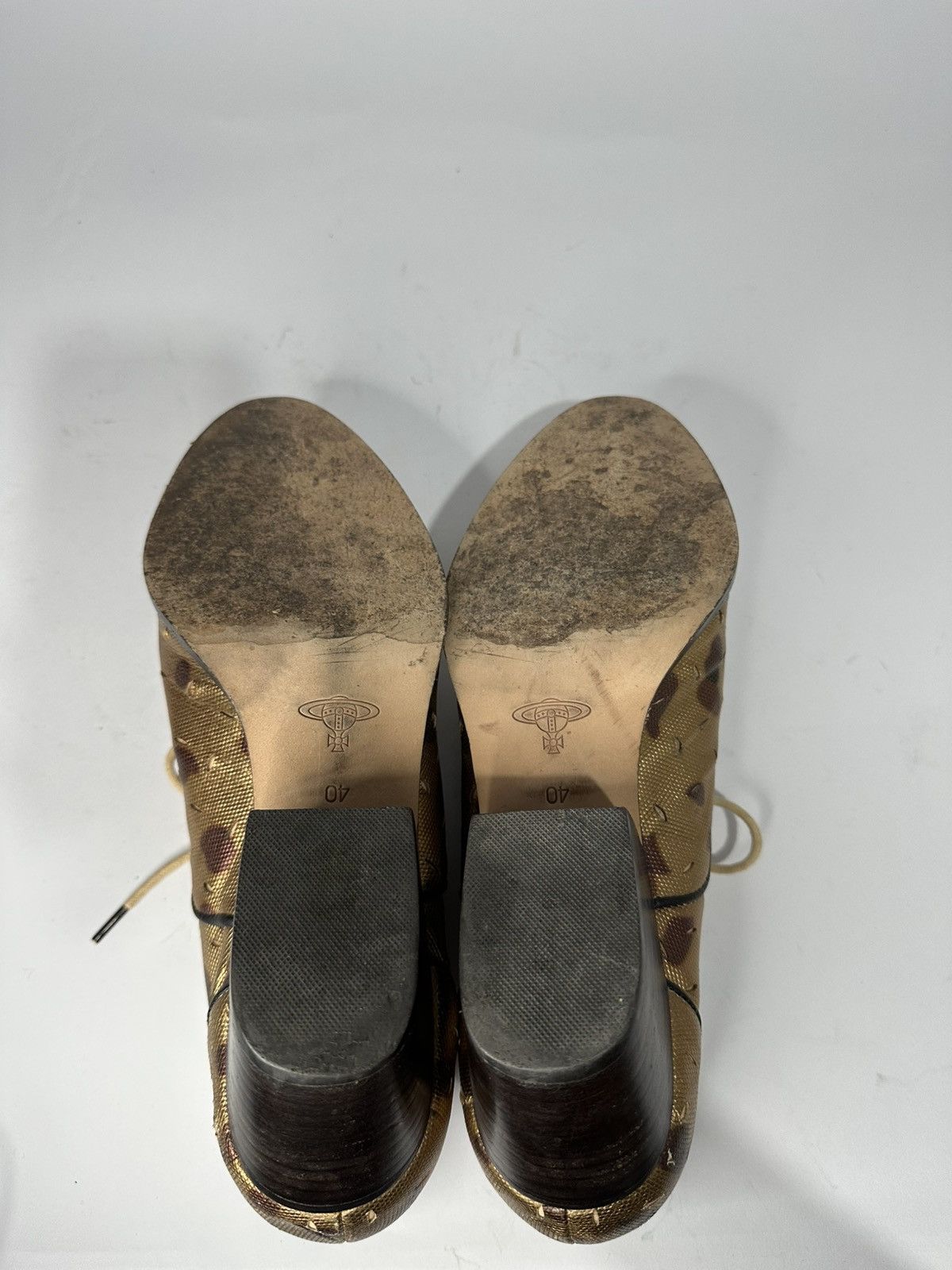 Vivienne Westwood Vivienne Westwood Block Heel Oxford Leather Printed Loafer. Size US 10 / IT 40 - 5 Thumbnail