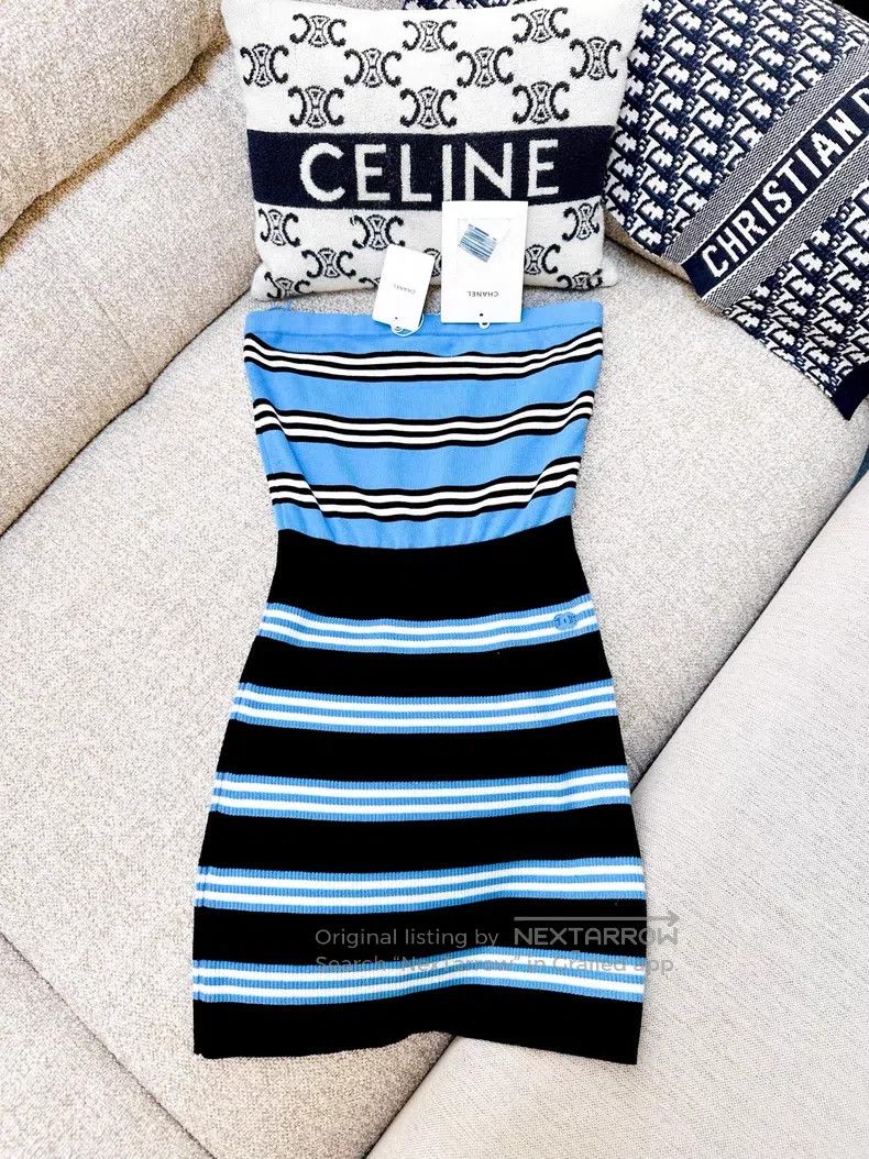 Chanel Chanel Black striped bra dress Size XS / US 0-2 / IT 36-38 - 1 Thumbnail