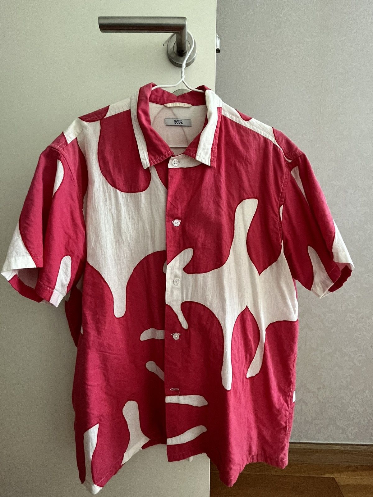 Bode Red and White stitched Bode shirt Size US S / EU 44-46 / 1 - 1 Thumbnail