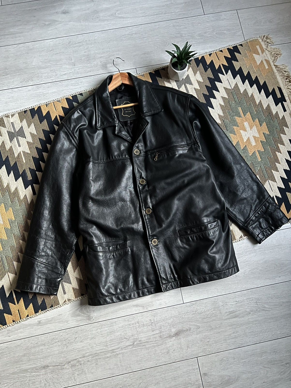 Vera Pelle × Vintage Vintage Vera Pelle 90's Real Leather Aviator Jacket Size US L / EU 52-54 / 3 - 4 Thumbnail