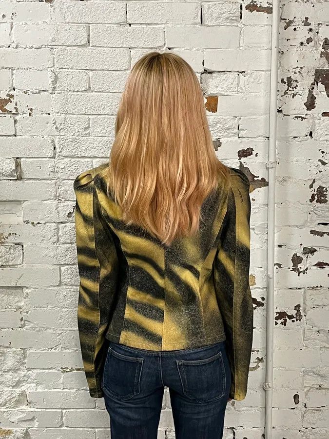 Roberto Cavalli FW2000 Roberto Cavalli Savage Black & Yellow Blazer Jacket Size M / US 6-8 / IT 42-44 - 3 Thumbnail