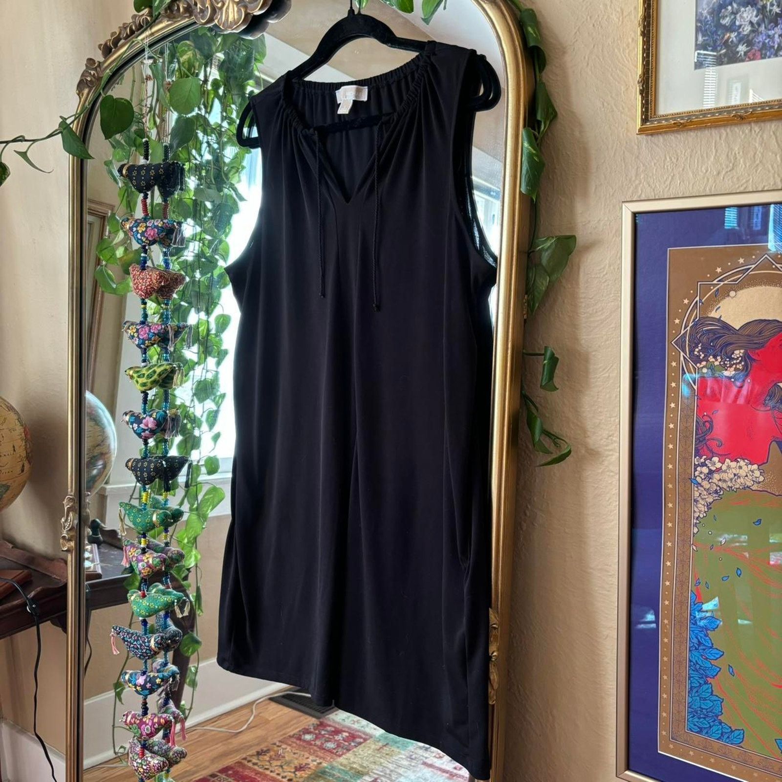 Michael Kors Michael Kors Black Shift Dress Large LBD Designer Vacation Size L / US 10 / IT 46 - 3 Thumbnail