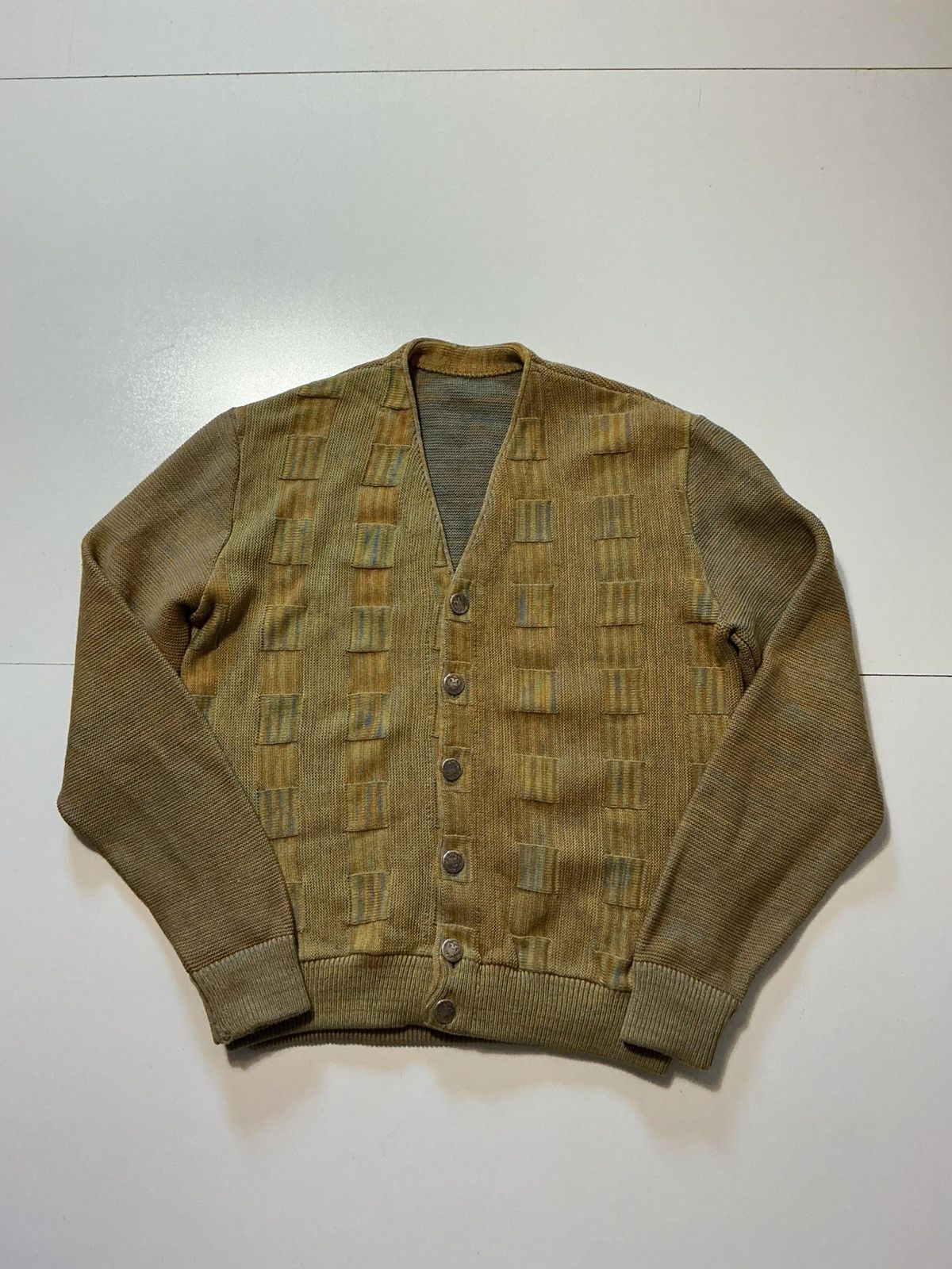 Vintage Vintage 60s 70s Archid Avst Dux Silver Wool Cardigan Sweater Size US S / EU 44-46 / 1 - 2 Thumbnail