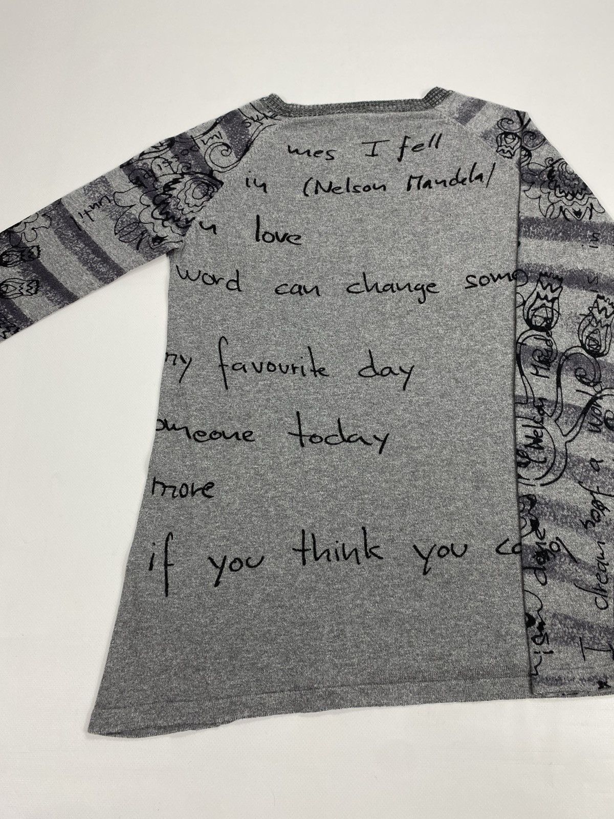 Desigual 🔥LASTDROP🔥 Y2K Style Striped Notebook Flowers Sweater Size M / US 6-8 / IT 42-44 - 10 Thumbnail