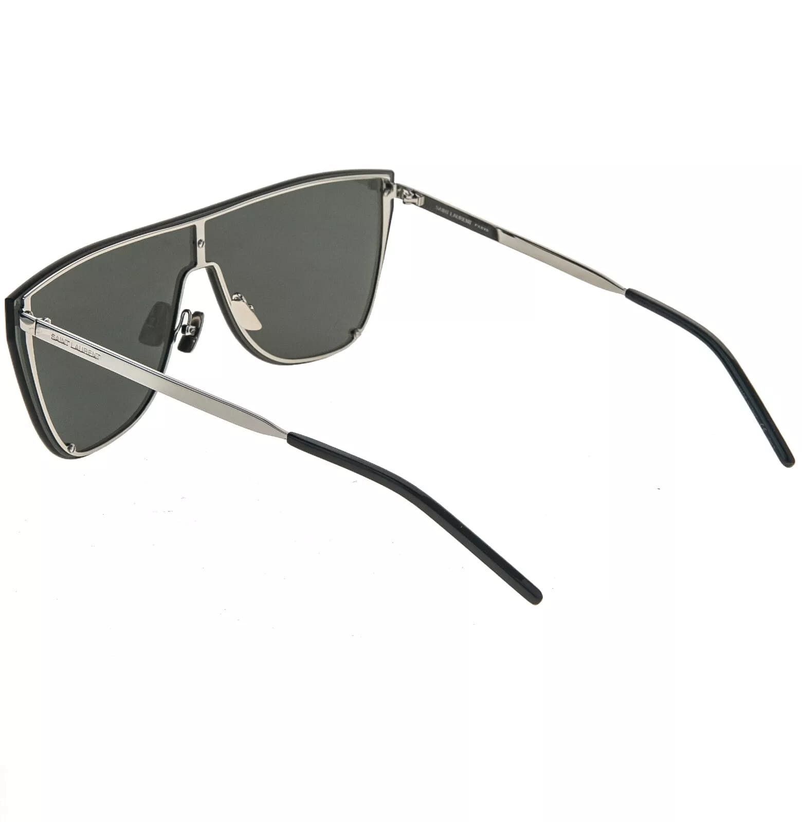 Yves Saint Laurent SAINT LAURENT MASK YSL SL1B 002 Silver Black Sunglass SL1 Size ONE SIZE - 3 Thumbnail