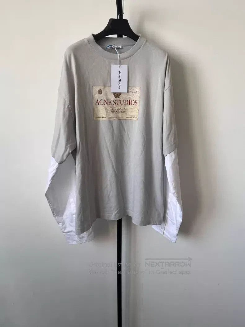 Acne Studios Acne Studios Logo Printed Crewneck Loose Fit Fake Two-Piec Size US L / EU 52-54 / 3 - 1 Thumbnail