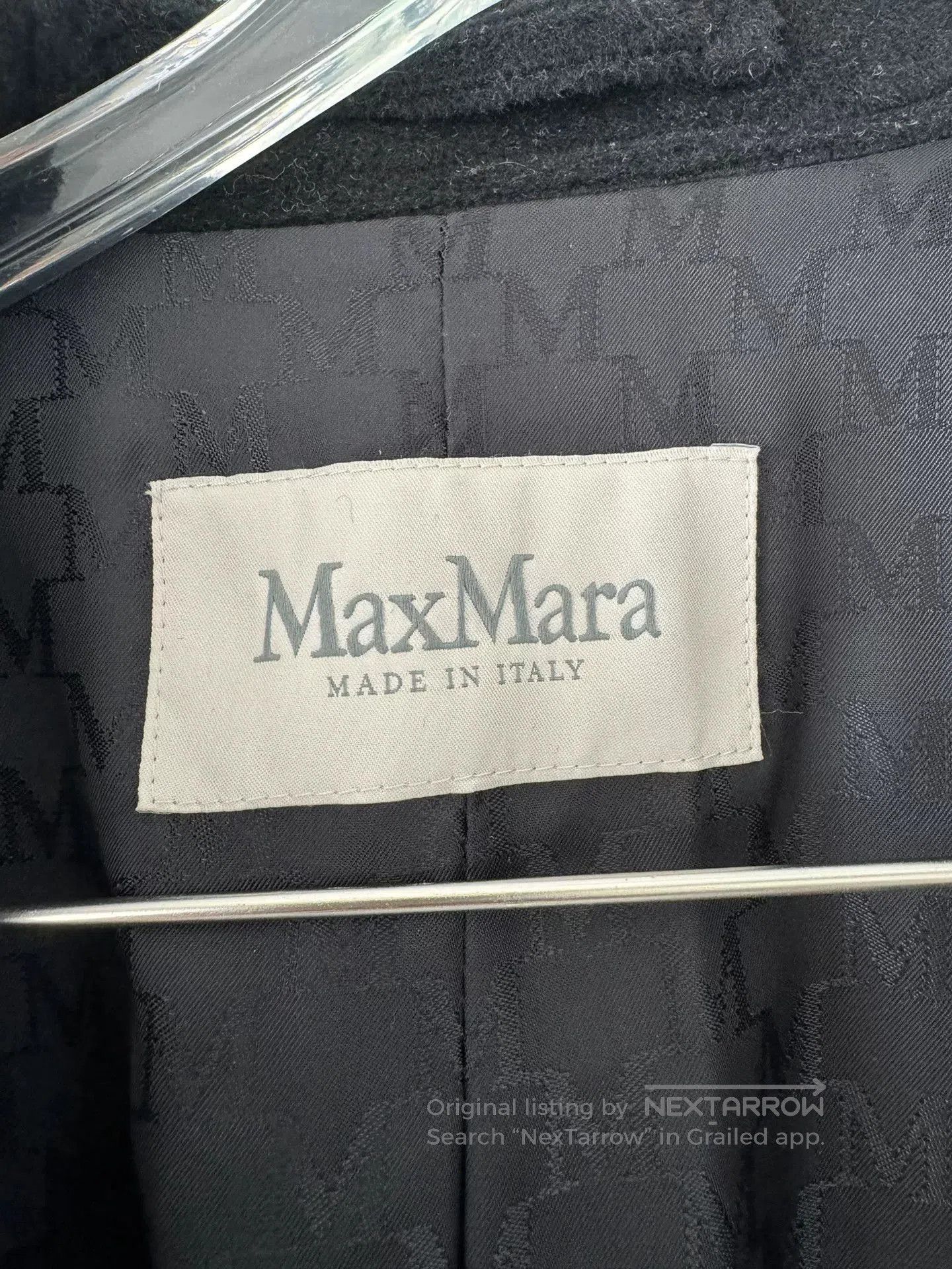 Max Mara MaxMara 101801 Black Wool Coat. Size S / US 4 / IT 40 - 3 Thumbnail