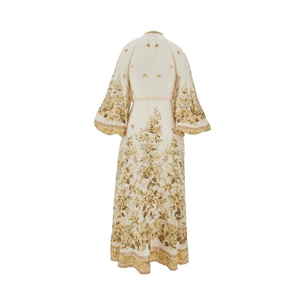 Zimmermann oc11z0525 Linen Ankle Length Dress in Multicolor Size S / US 4 / IT 40 - 3 Thumbnail