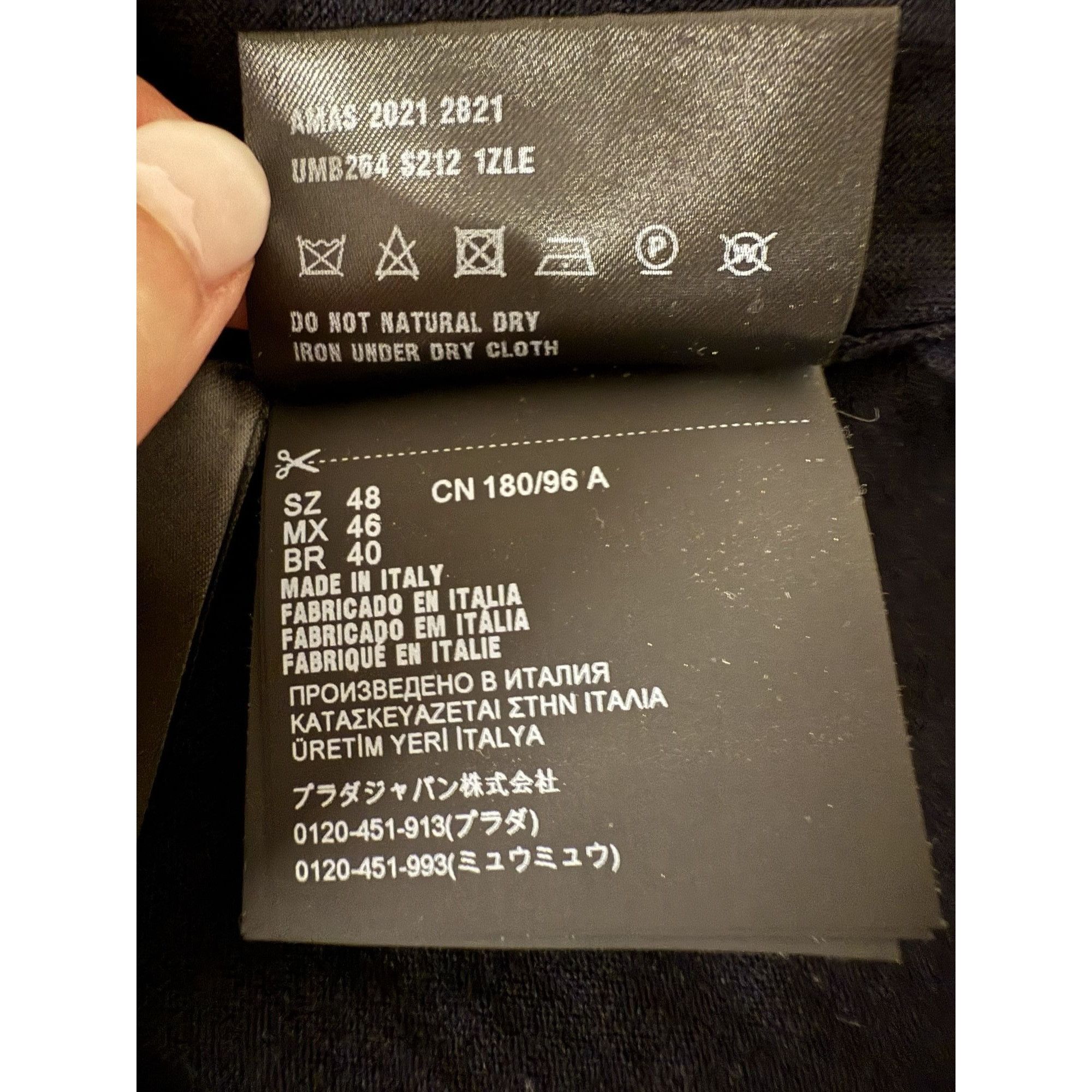 Prada Prada Mens Black Virgin Wool Crewneck Sweater Size 48 Size US M / EU 48-50 / 2 - 5 Thumbnail