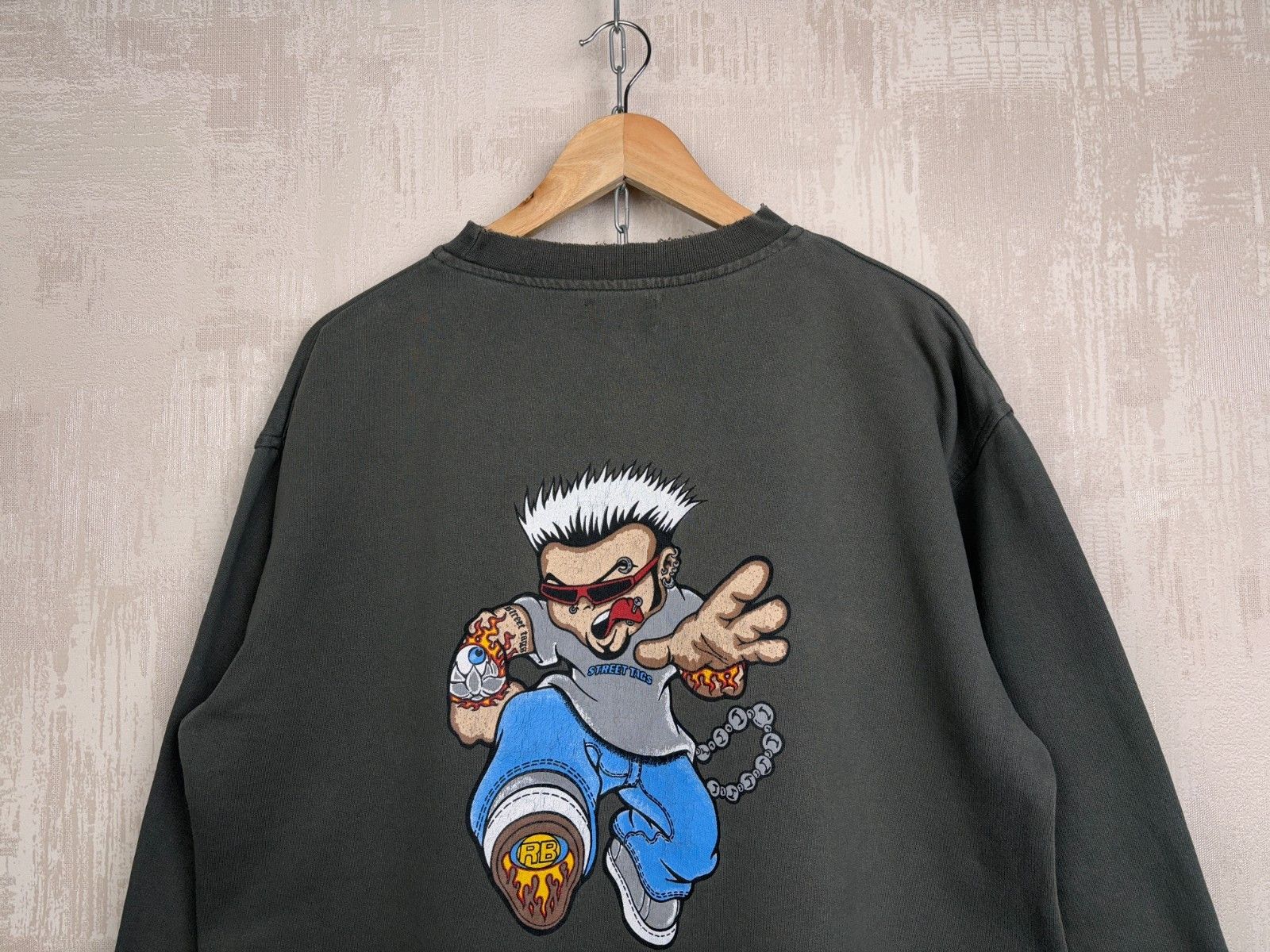 Vintage Vintage Street Tags Graffiti Rap Hip Hop Sweatshirt Y2K Size US L / EU 52-54 / 3 - 3 Thumbnail