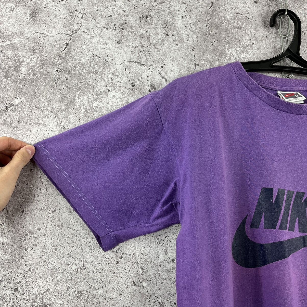 Nike × Vintage Vtg Nike 1990s Tee Spell Out Big Logo Y2K Purple Size M Size US M / EU 48-50 / 2 - 3 Thumbnail