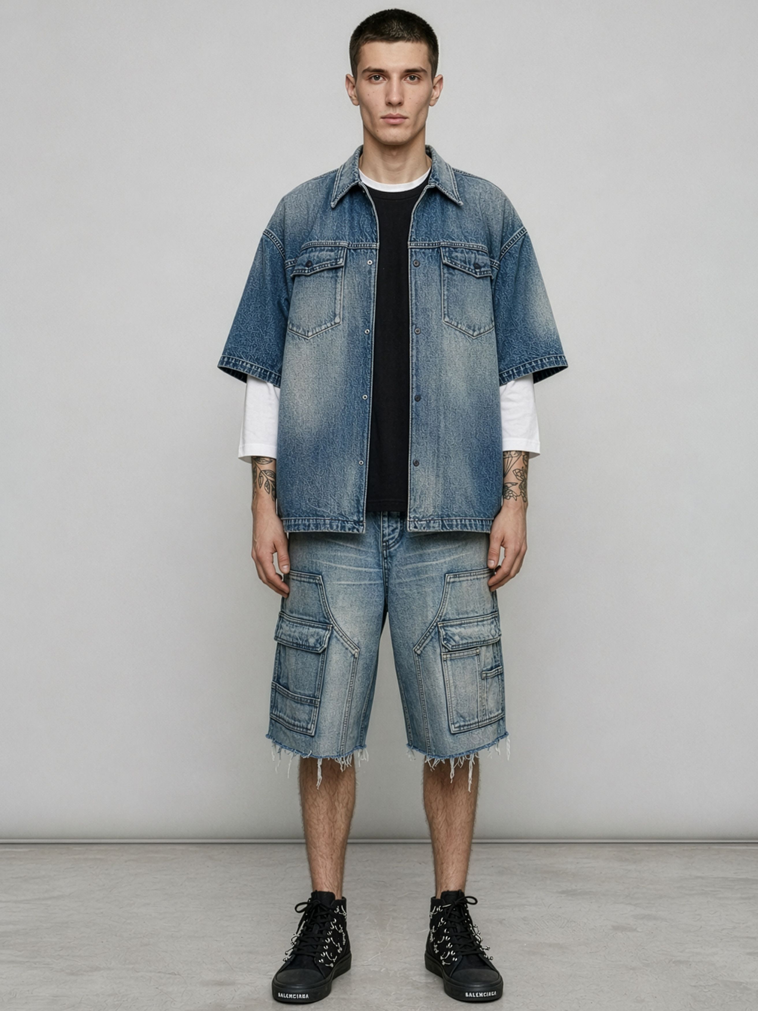 Balenciaga Matching Baggy Denim Cargo Outfit Size US 28 / EU 44 - 14 Thumbnail