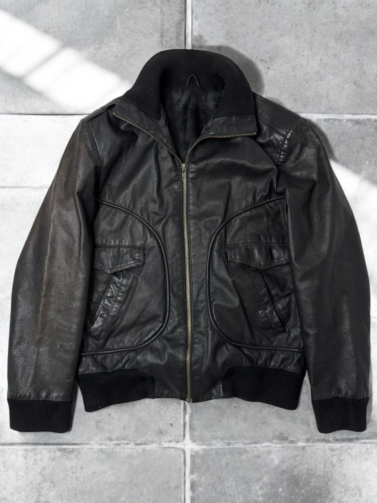 Vintage Vintage Black leather jacket avant garde japanese if6was9 Size US XL / EU 56 / 4 - 1 Thumbnail