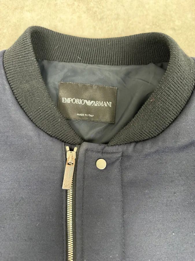 Emporio Armani SS2018 Emporio Armani Navy Wave Lined Bomber Jacket Size M / US 6-8 / IT 42-44 - 6 Thumbnail