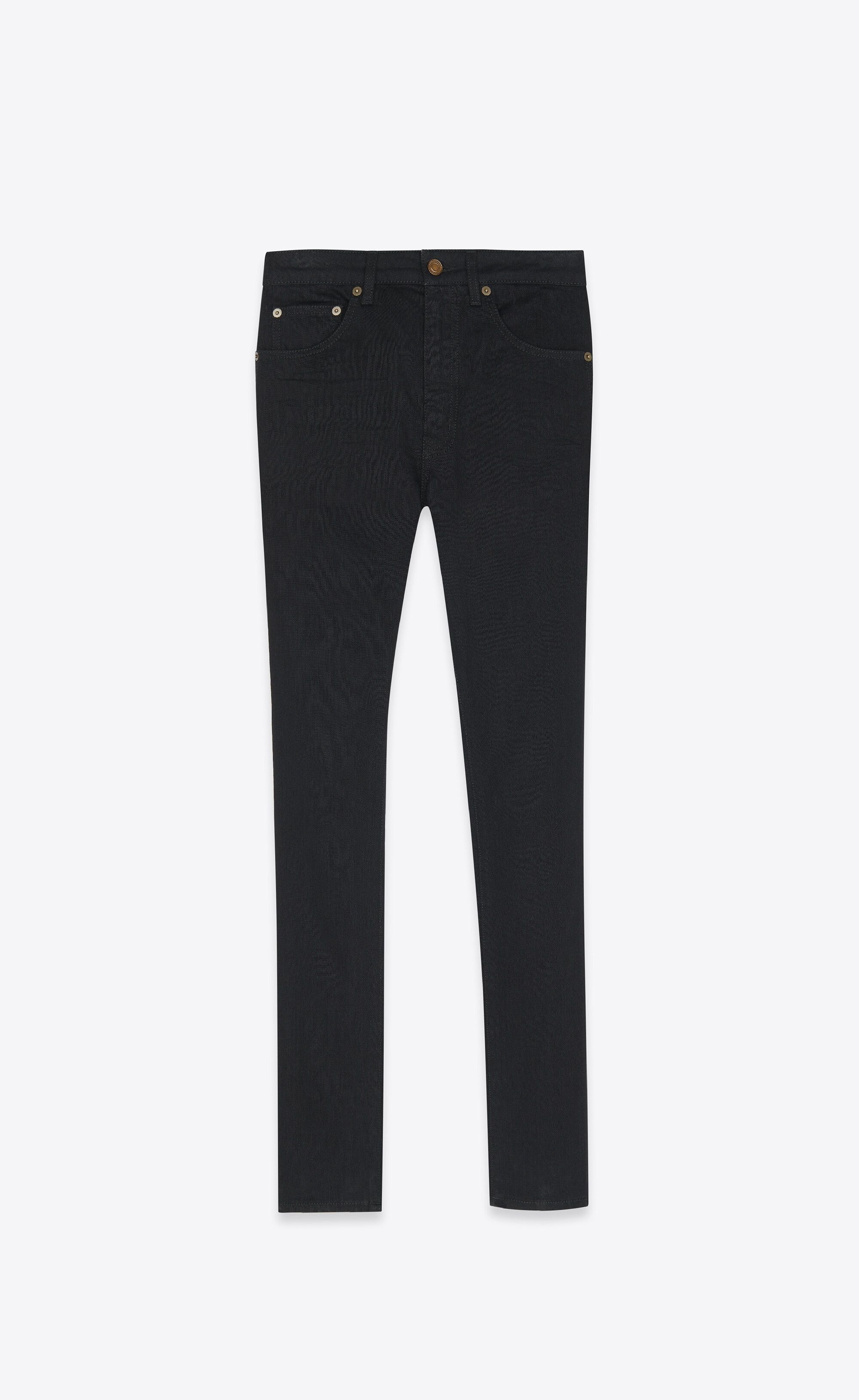 Saint Laurent Paris o1b1hav110125 614478 Skinny Fit Jeans Worn Black Denim Black Size 27" / US 4 / IT 40 - 1 Thumbnail