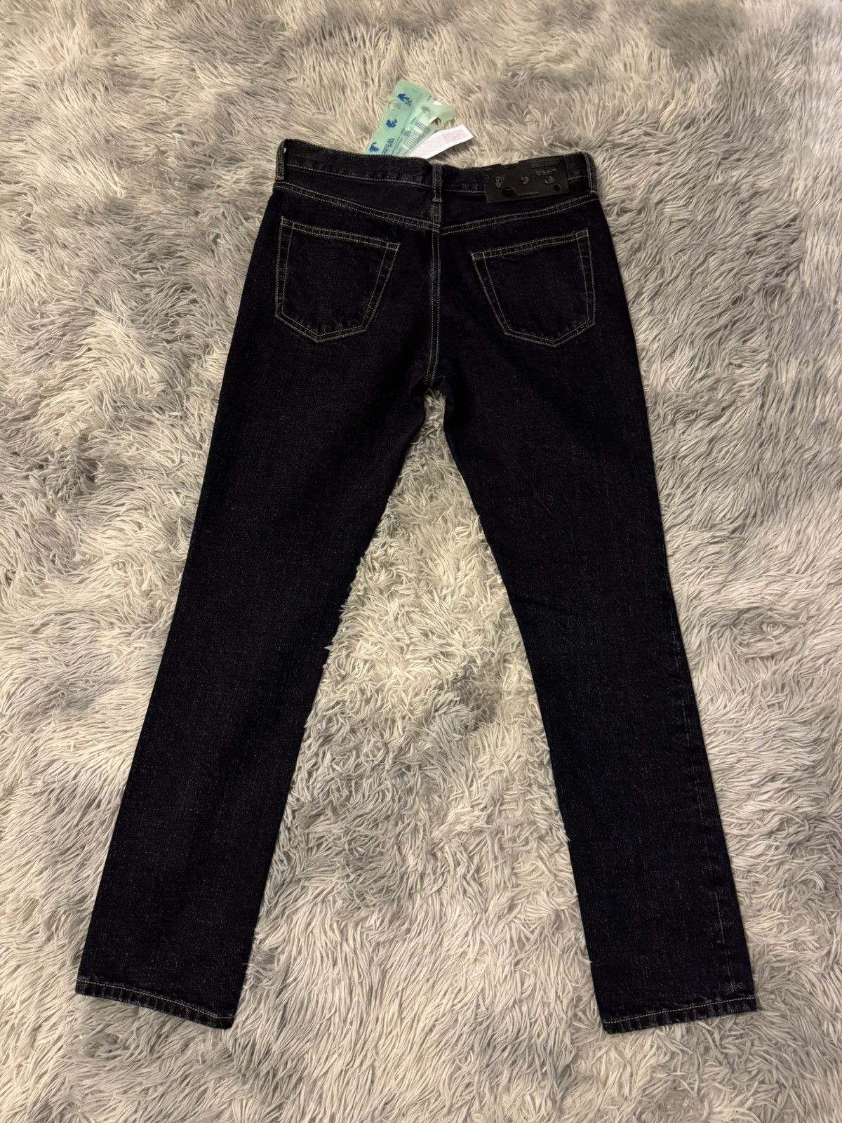 Off-White dark indigo printed jeans Size US 29 - 6 Thumbnail