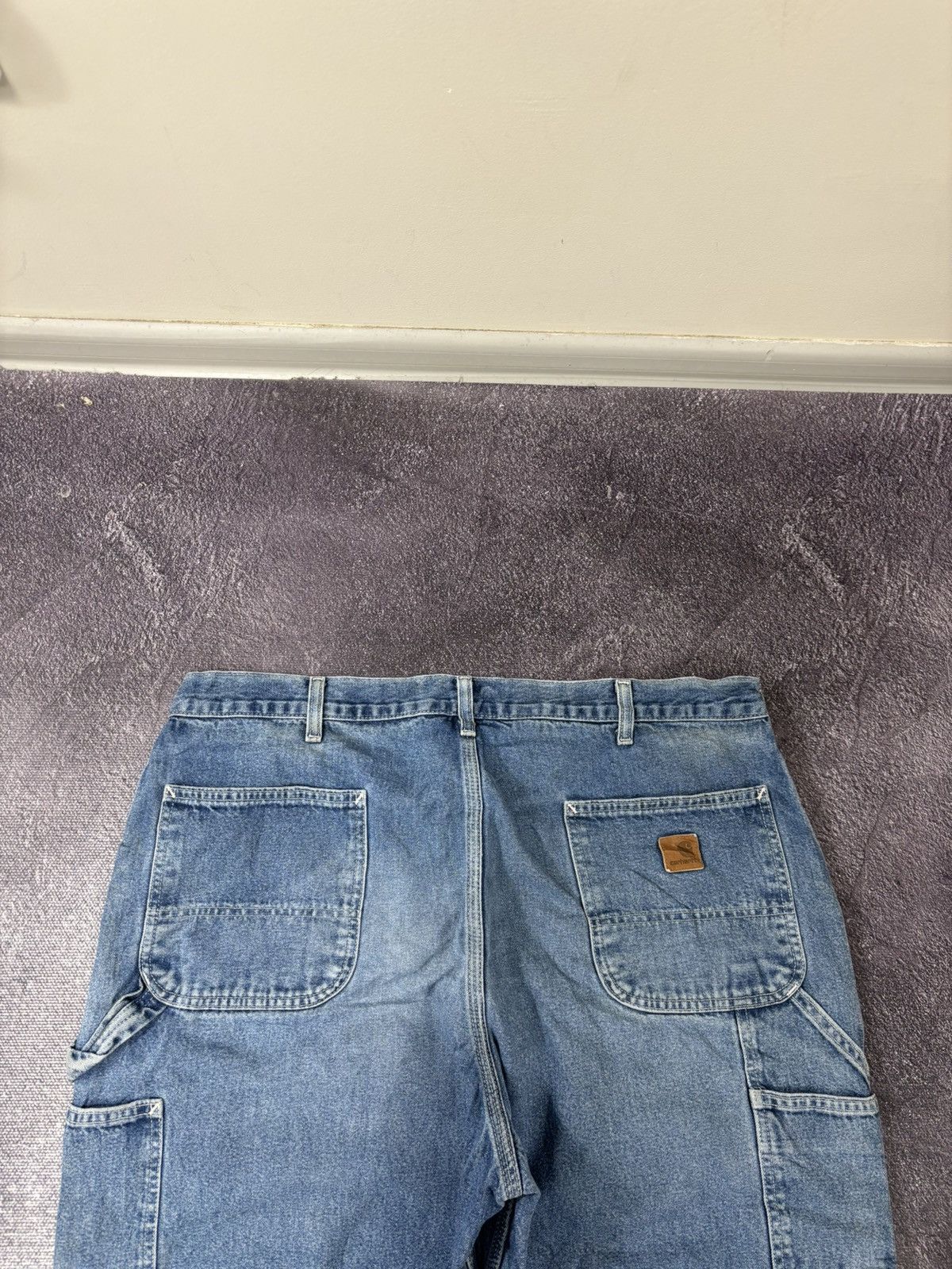 Carhartt Vintage Carhartt Dungaree Fit Faded Blue Denim Baggy Jeans Size US 40 / EU 56 - 7 Thumbnail