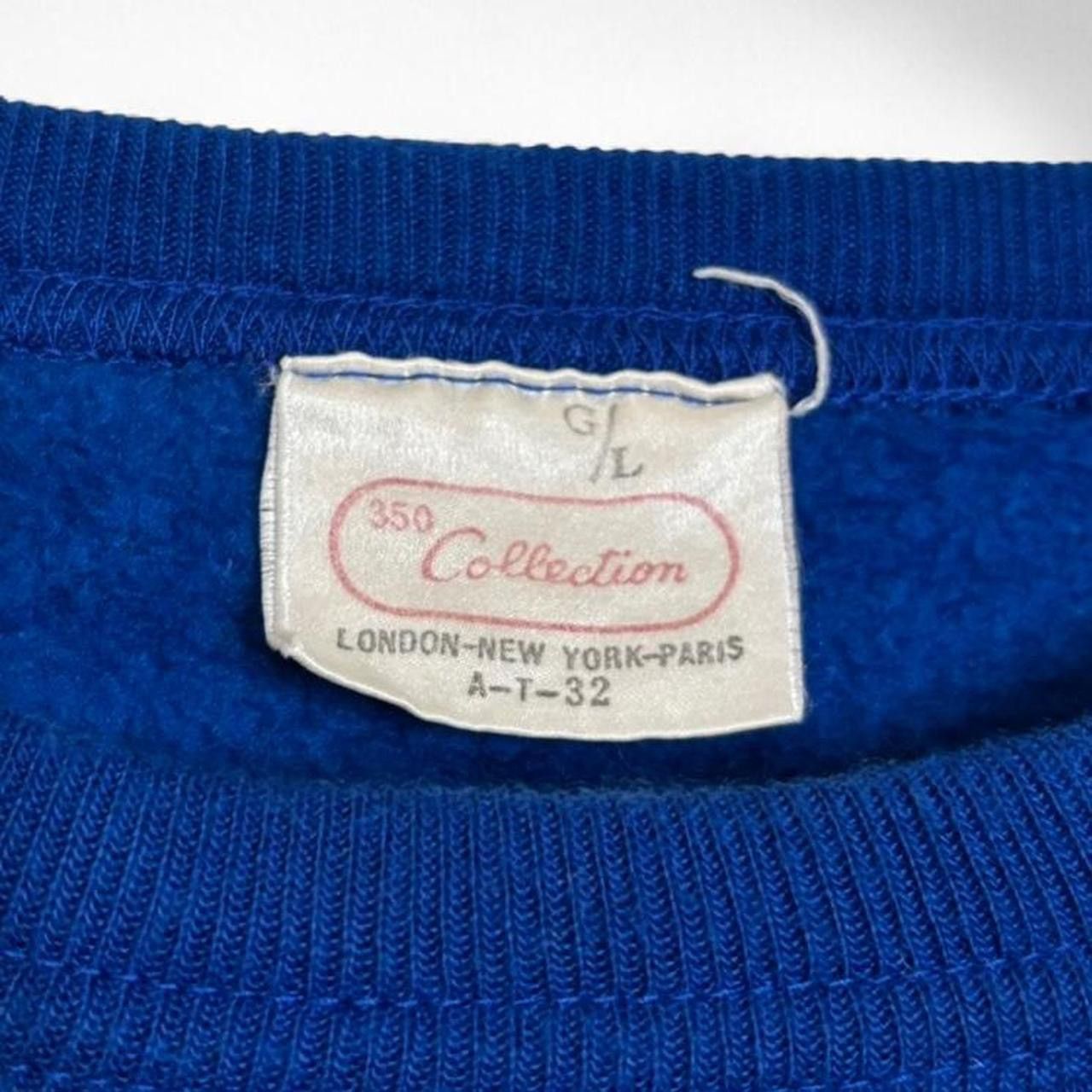 Vintage Vintage Royal Blue Striped Sweatshirt Size US L / EU 52-54 / 3 - 2 Thumbnail