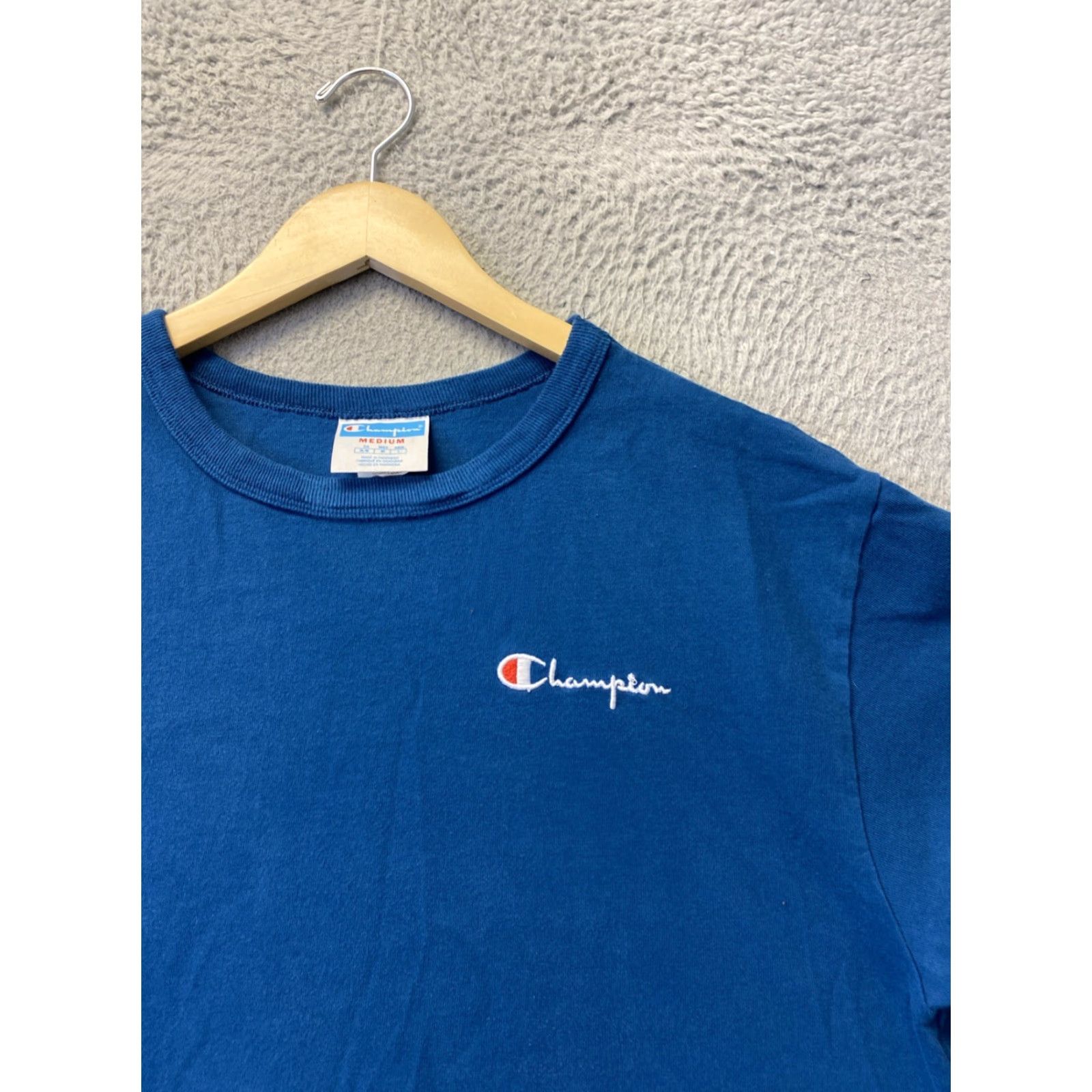 Champion VINTAGE Champion Cropped T-Shirt Indigo Casual M Womens Size M / US 6-8 / IT 42-44 - 2 Thumbnail