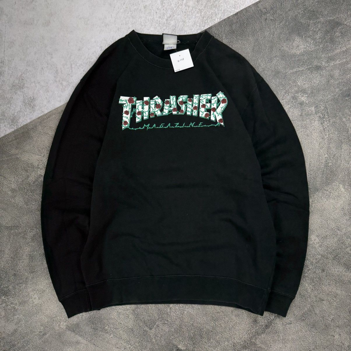 Thrasher THRASHER Magazine rose root flower logo sweatshirt Size US L / EU 52-54 / 3 - 1 Thumbnail