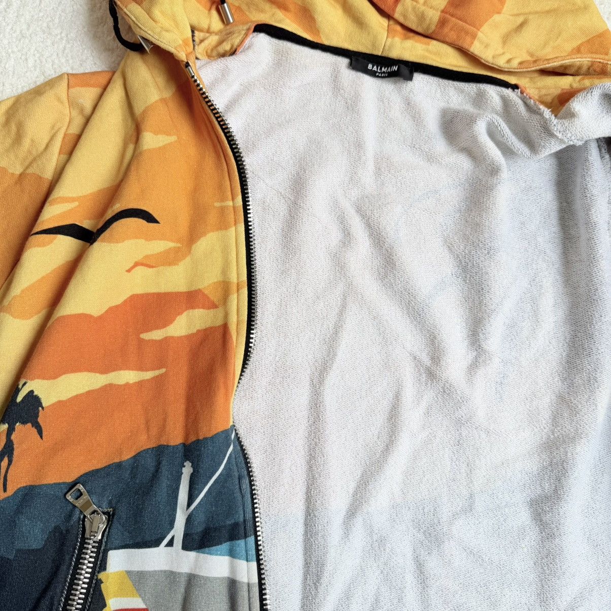 Balmain Balmain Terry Beach Sunset Zippered Jacket Size US XL / EU 56 / 4 - 15 Thumbnail