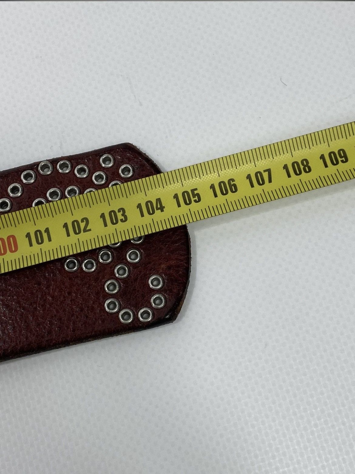 Diesel Studded Diesel Horseshoe Cowboy Western Big Leather Size 34 - 12 Thumbnail