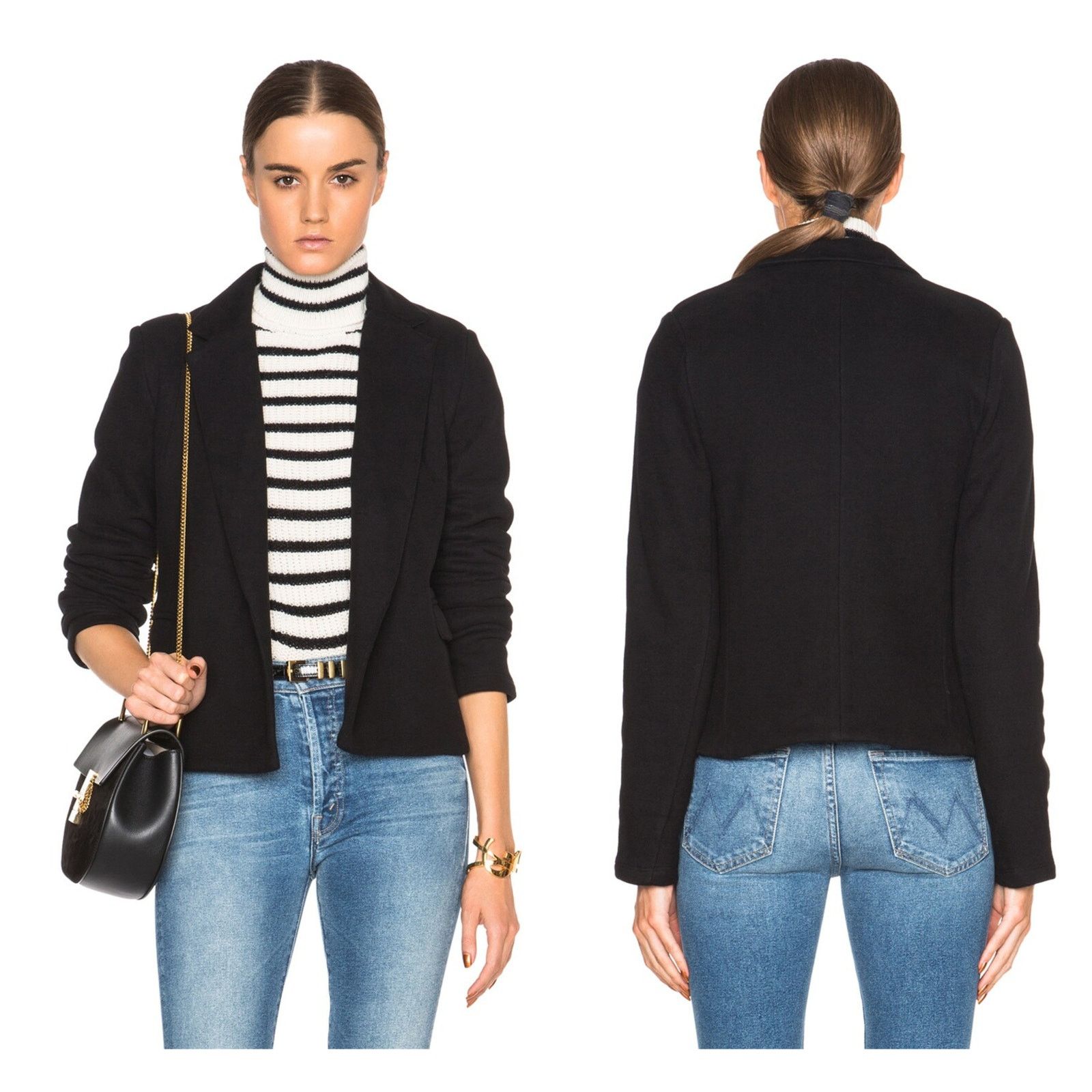 James Perse JAMES PERSE Cropped Fleece Coat (3/Large) Size L / US 10 / IT 46 - 1 Thumbnail