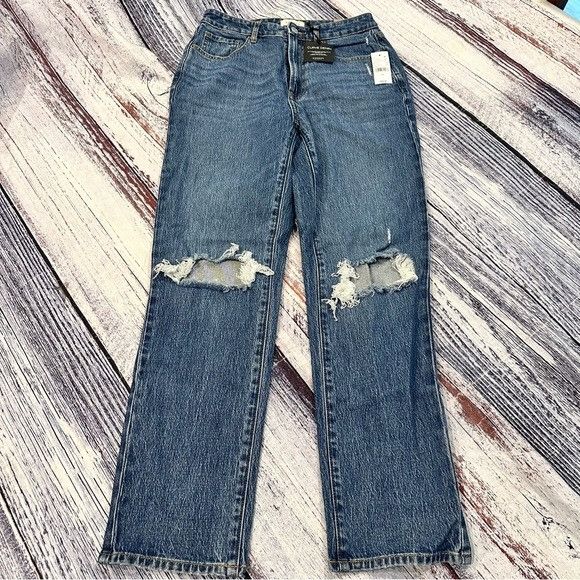 Pacsun NWT Pacsun Curve Straight Distressed Jeans Size 26" / US 2 / IT 38 - 2 Thumbnail