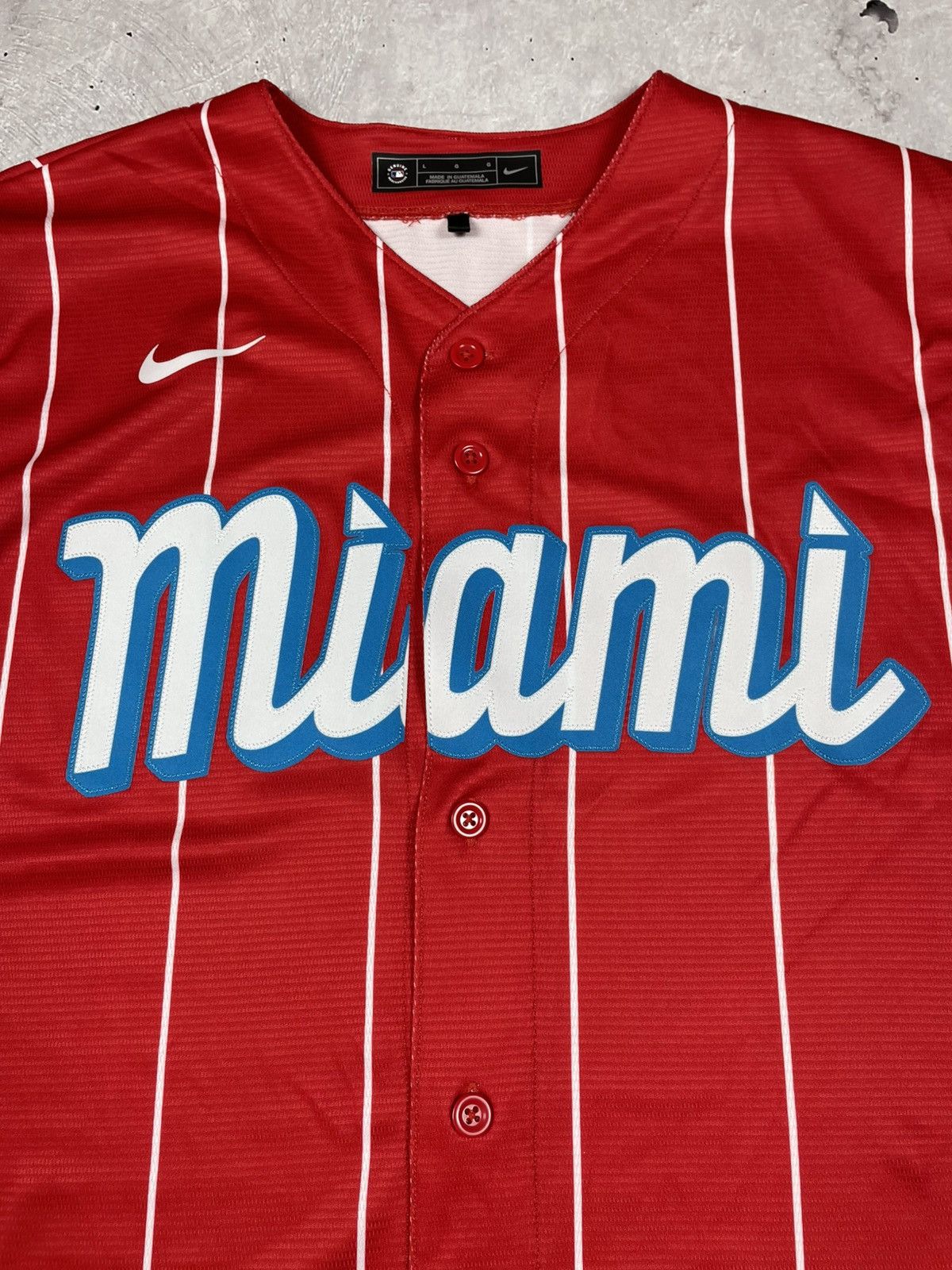 Nike Nike Miami Marlins Sugar Kings Solar Baseball Jersey Men's L Size US L / EU 52-54 / 3 - 5 Thumbnail