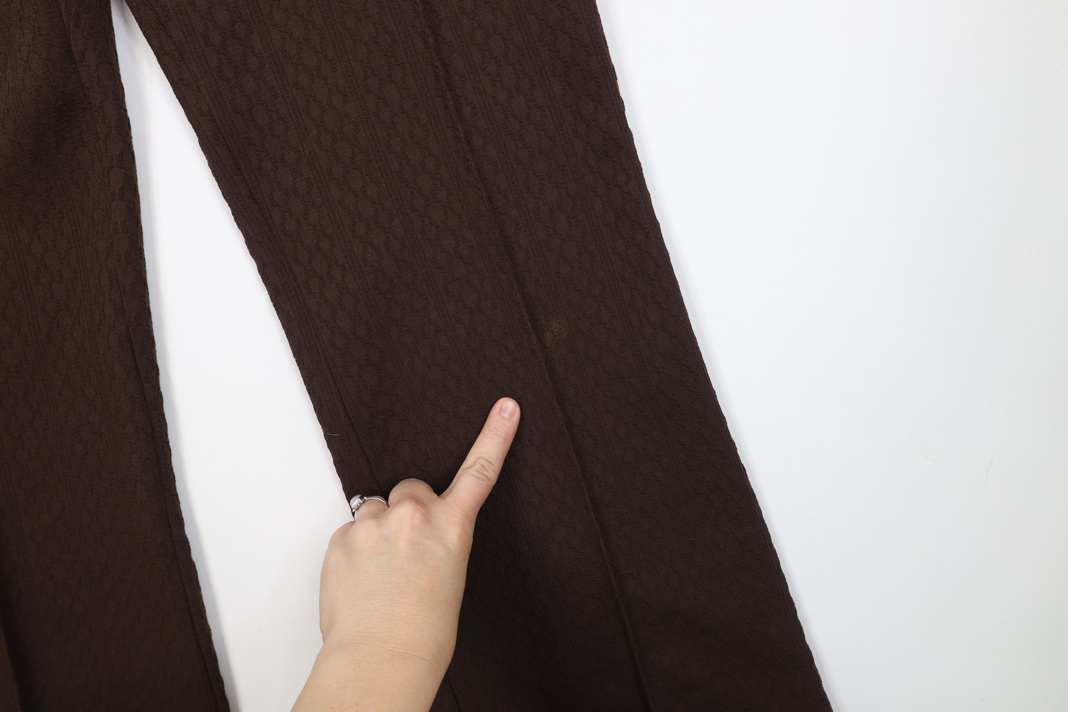 Vintage Vintage 70s Streetwear Knit Bell Bottoms Pants Brown USA Size 38" / US 16 / IT 52 - 5 Thumbnail