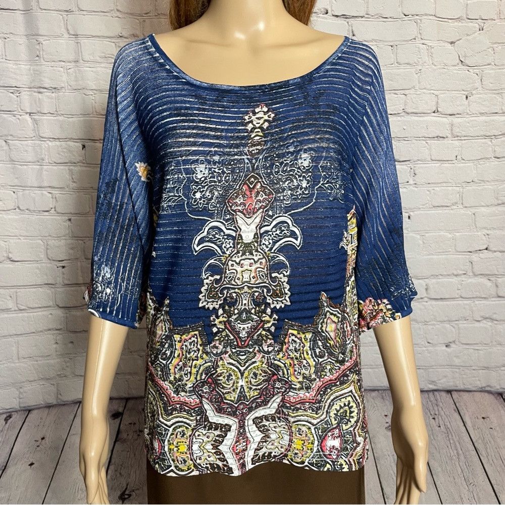 Other New Alberto Makali Knit Short Sleeve Top Size XL Size XL / US 12-14 / IT 48-50 - 2 Thumbnail
