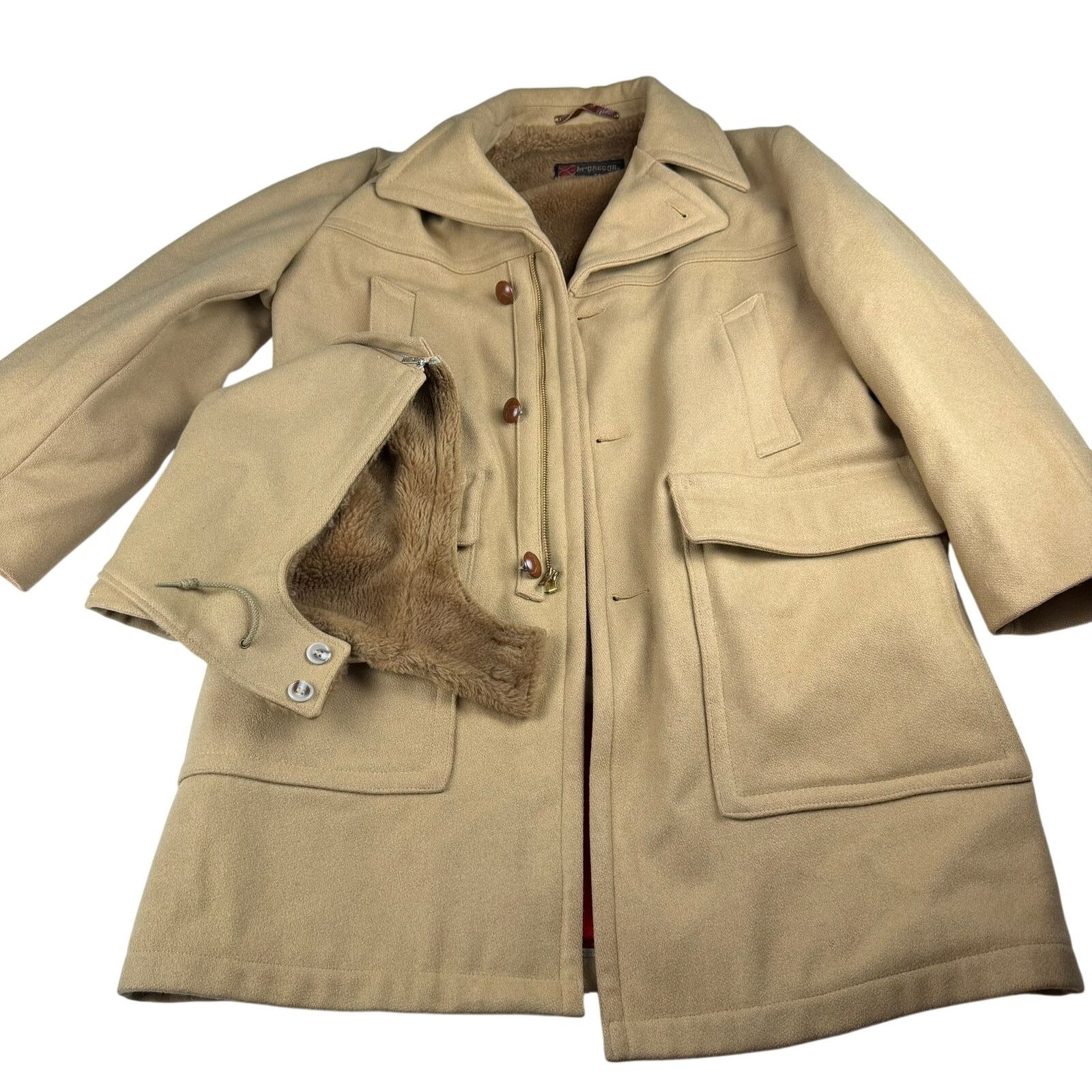 McGregor Vintage 70s McGregor Wool Trench Coat - Size 38 Size US M / EU 48-50 / 2 - 1 Thumbnail