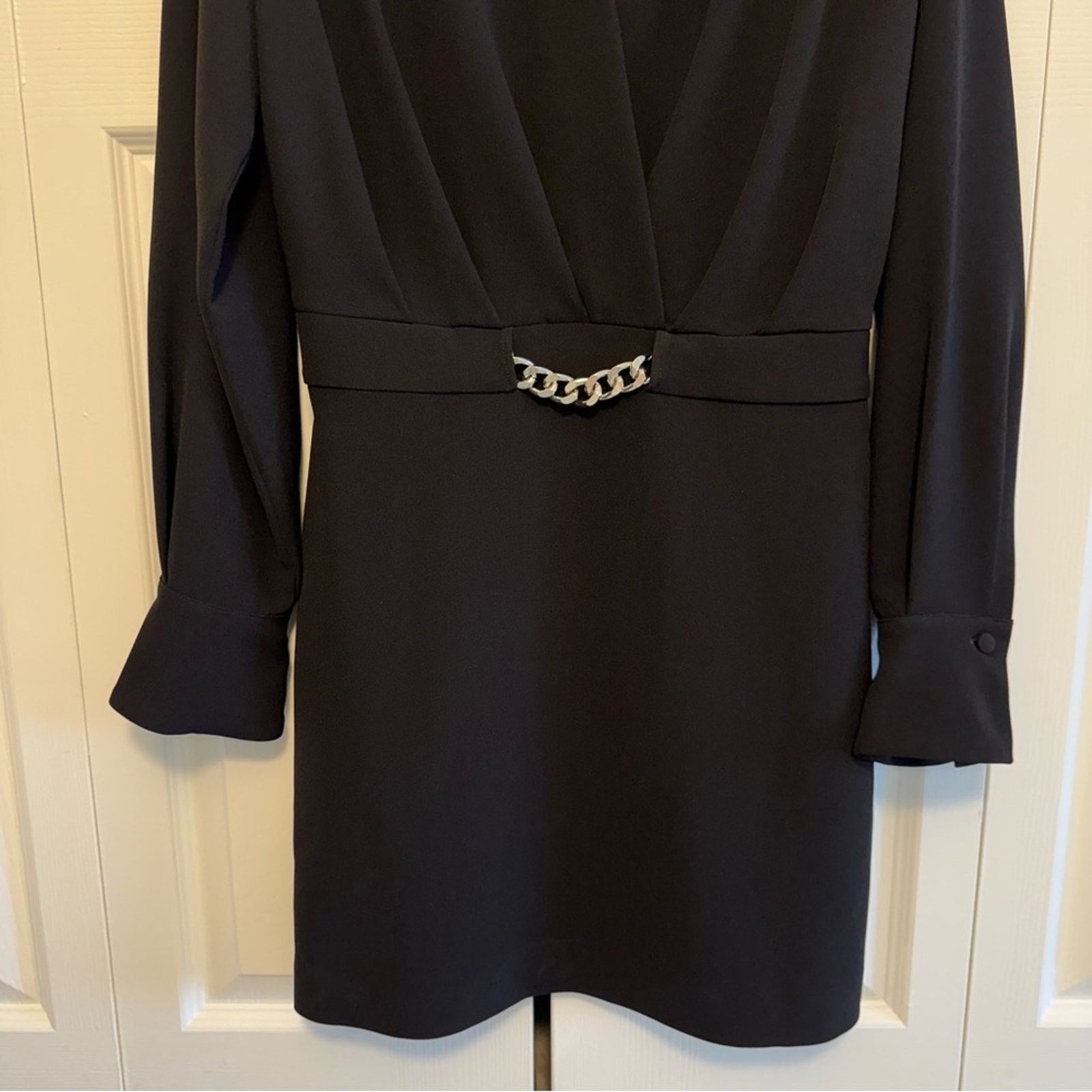 The Kooples NWT! The Kooples Black Plunge Sheath Dress, Size 0 (US XS) Size XS / US 0-2 / IT 36-38 - 4 Thumbnail