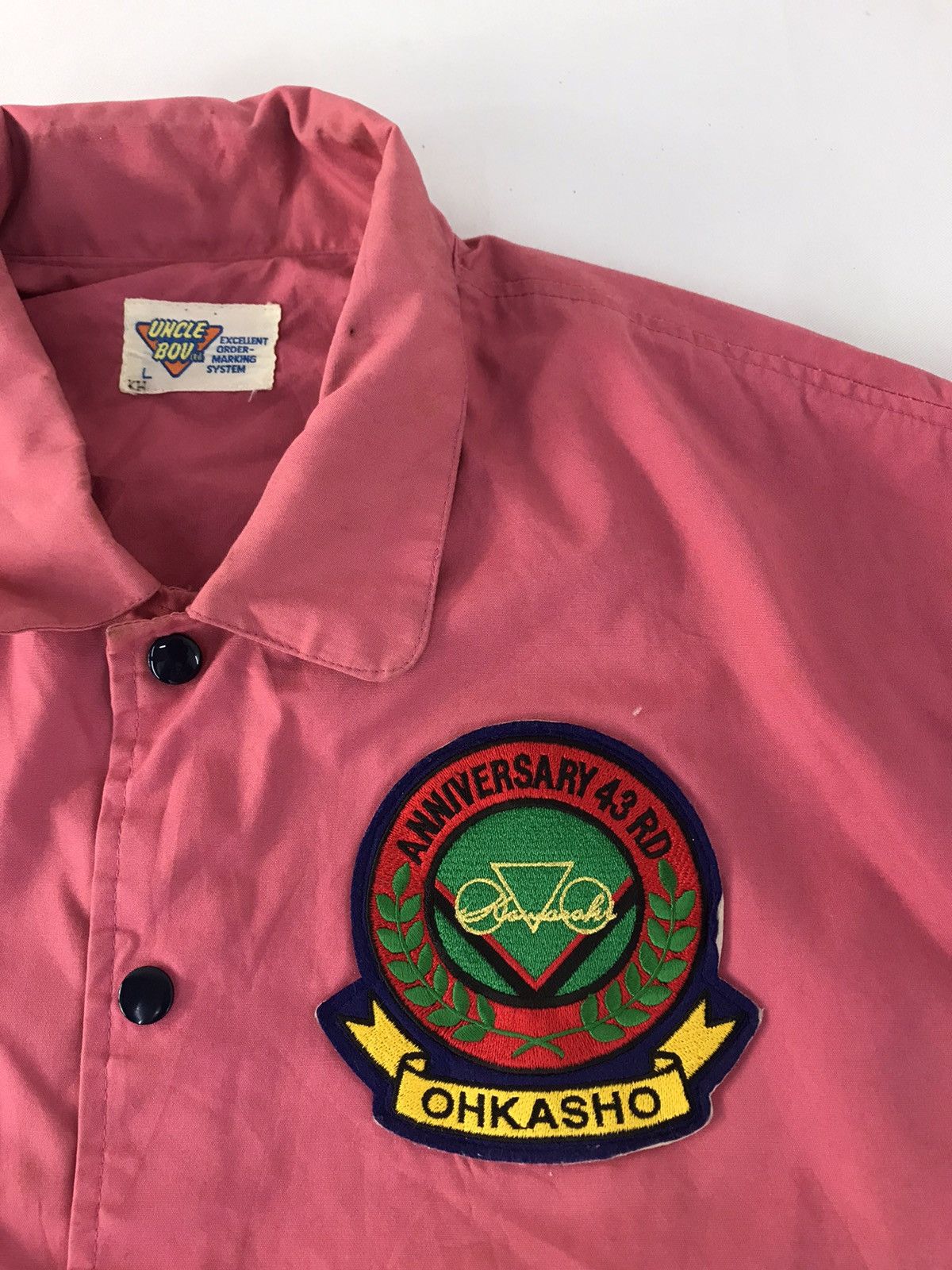 Japanese Brand 90s Kawasaki Bomber Jacket Uncle Bou Ohkasho Double Pocket Size US L / EU 52-54 / 3 - 4 Thumbnail