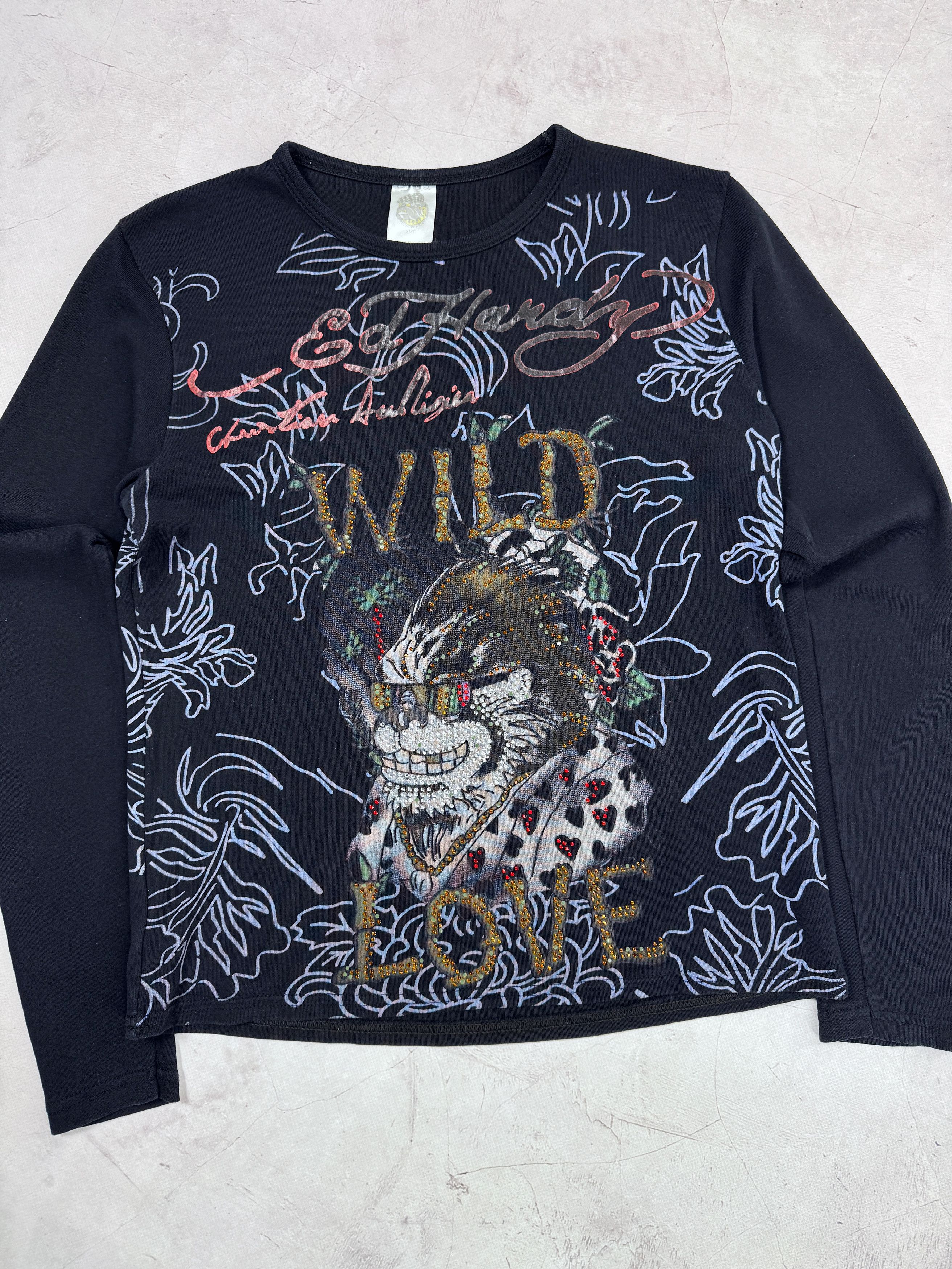 Christian Audigier Ed Hardy by Christian Audigier T-Shirt LS WILD LOVE Size M / US 6-8 / IT 42-44 - 4 Thumbnail