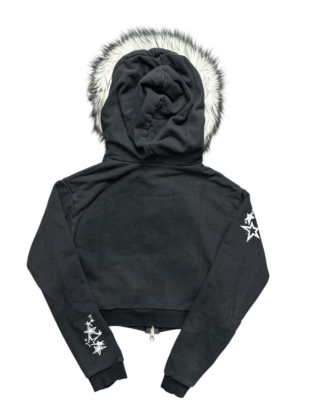 20471120 ATTENTION SIX STAR CROPPED LGB STYLE FUR ZIP HOODIE Size M / US 6-8 / IT 42-44 - 7 Thumbnail