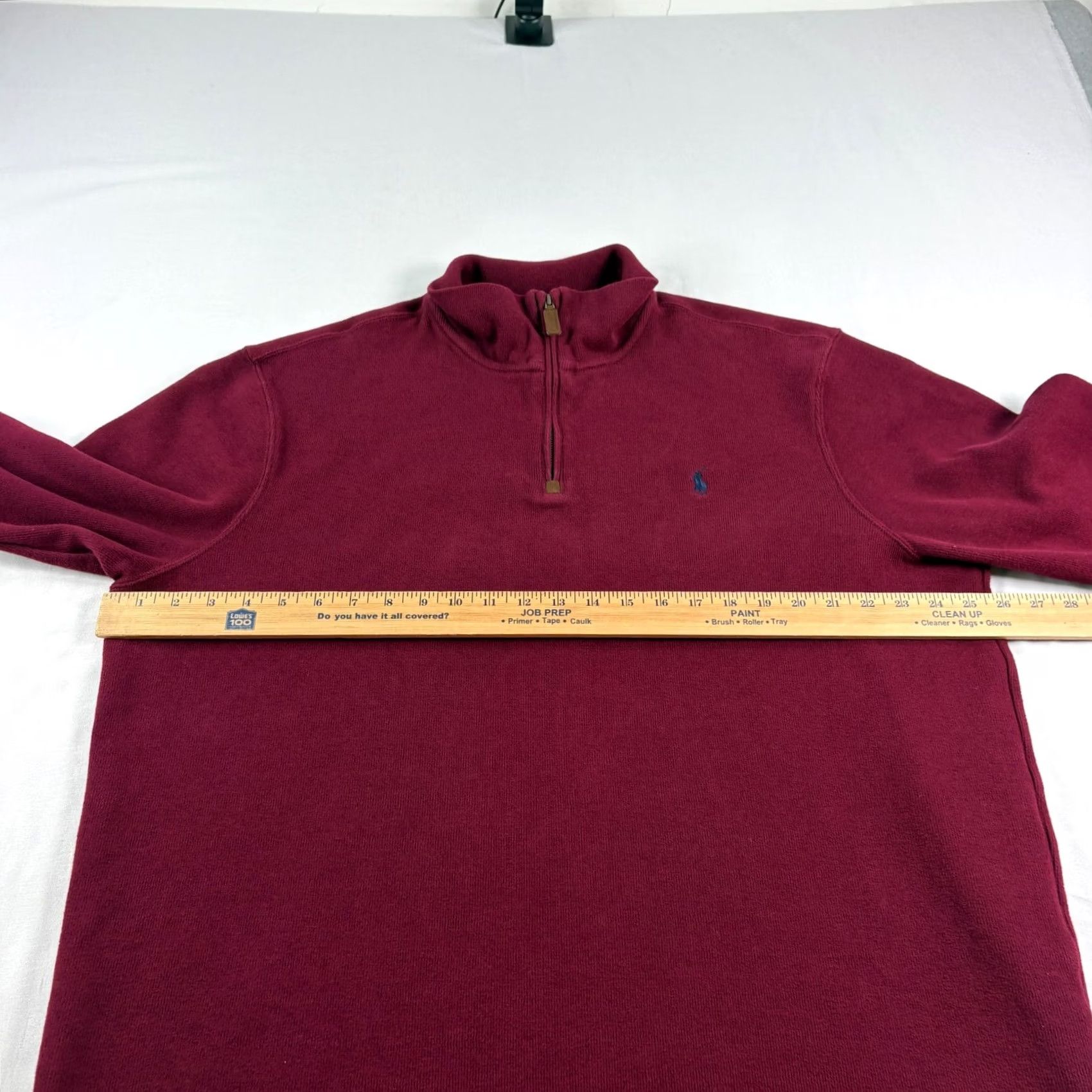 Polo Ralph Lauren Polo Ralph Lauren Sweater Mens 2XL Red 1/4 Zip Pullover Cotton Preppy Casual Knit Pullover Mock Neck Cardigan Style for Men Size US XXL / EU 58 / 5 - 4 Thumbnail