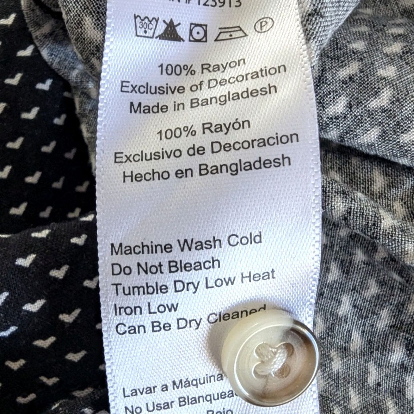 Vintage JACHS Girlfriend Button-Up Cap Sleeve Top Womens M Black White Mini Heart Print Shirt Blouse Size M / US 6-8 / IT 42-44 - 6 Thumbnail