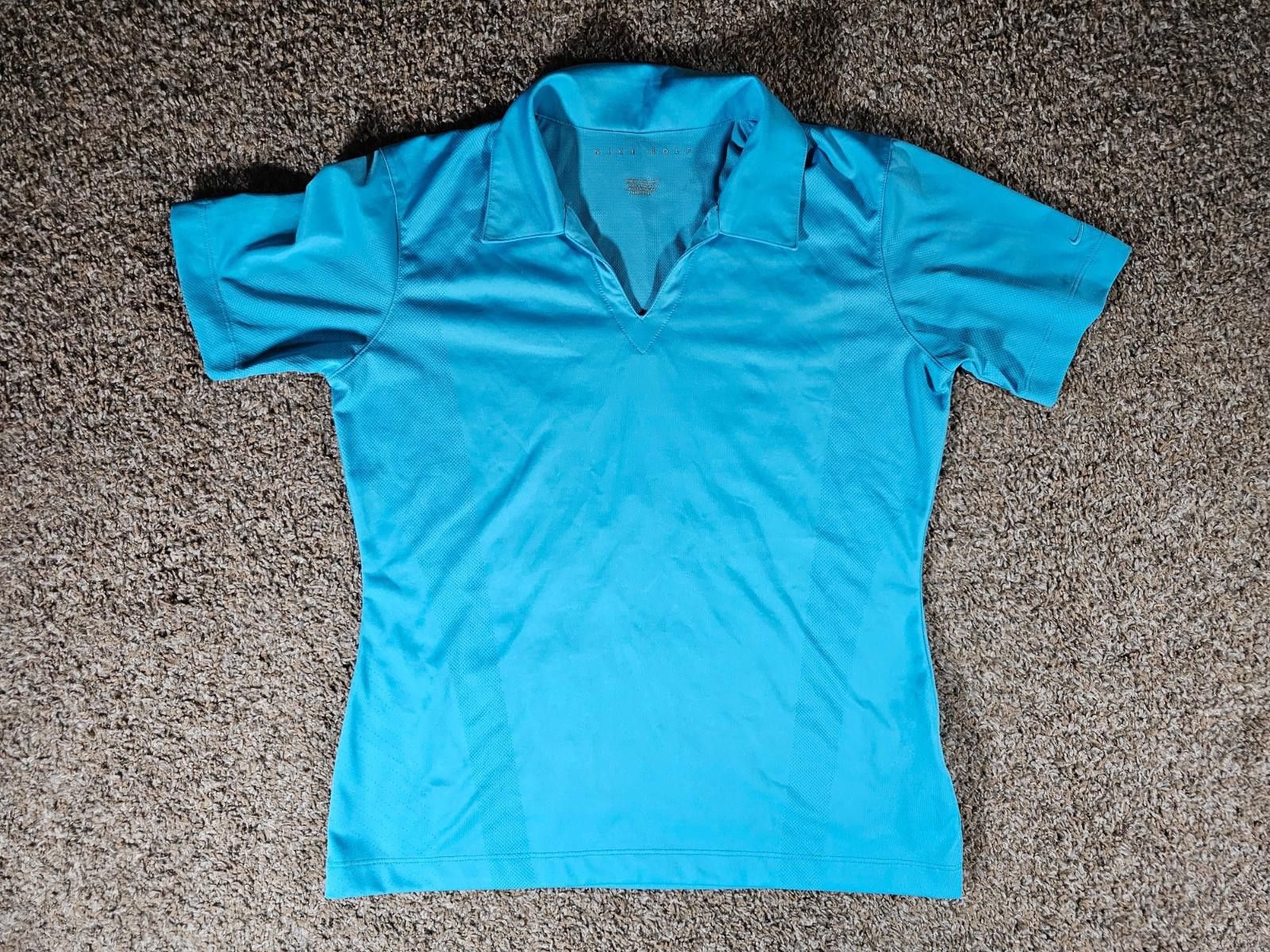 Nike Nike Golf Fitdry Womens MEDIUM Open Polo Teal Size ONE SIZE - 1 Thumbnail