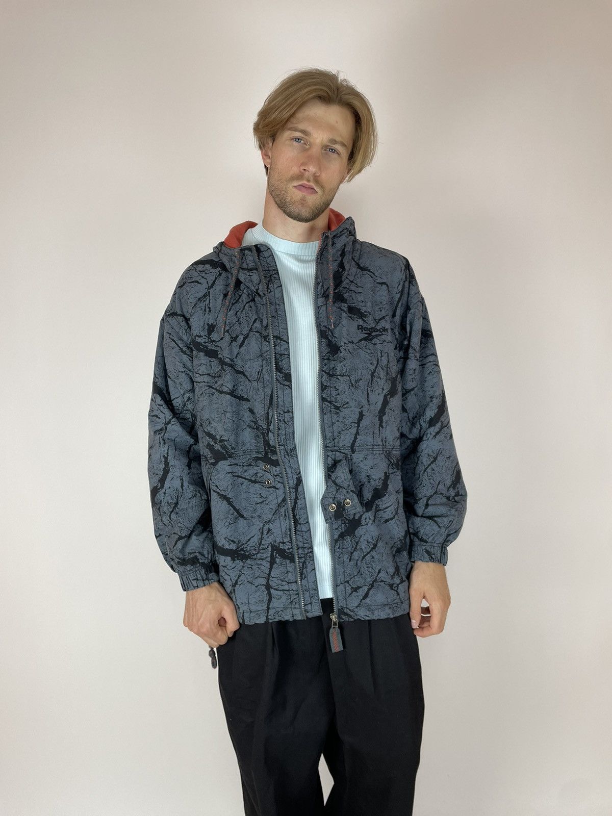 Reebok × Vintage Reebok Vintage hooded jacket 90s 80s Mens size XL Size US XL / EU 56 / 4 - 8 Thumbnail