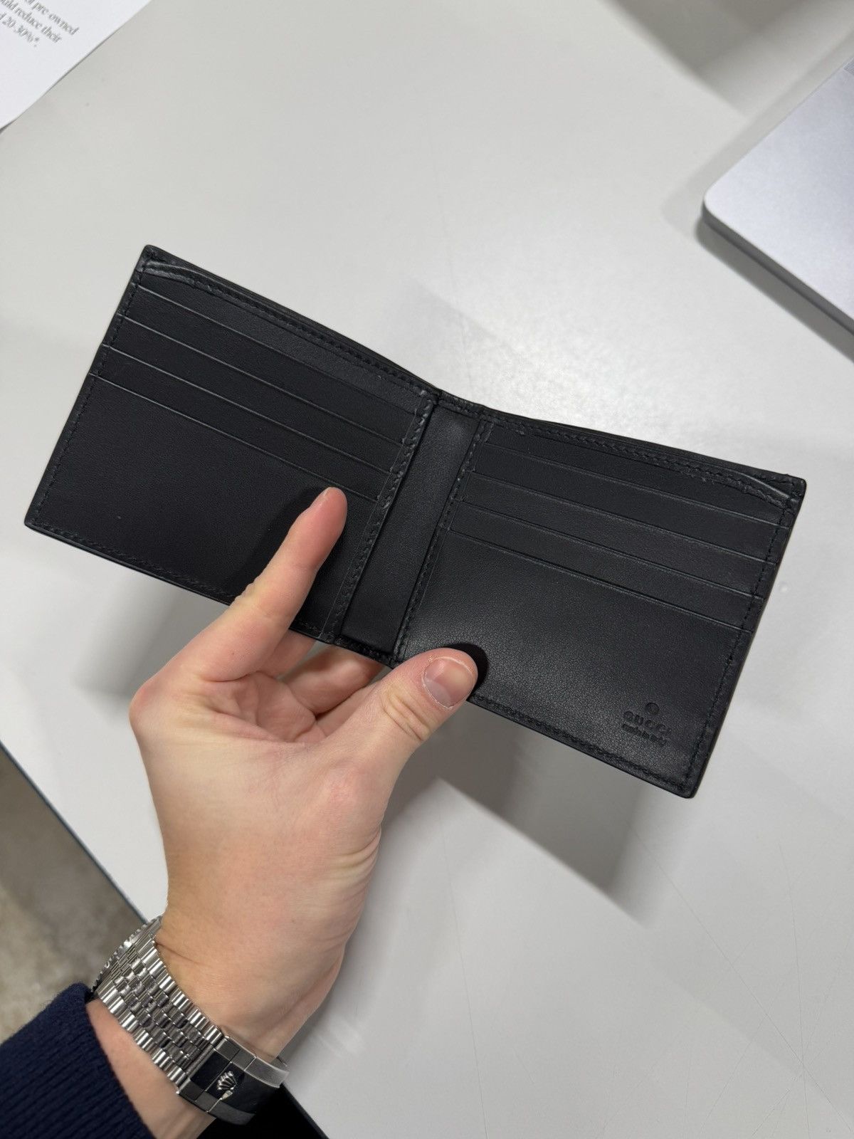 Gucci Gucci GG Emblem Leather Wallet NEW 625$ Size ONE SIZE - 3 Thumbnail