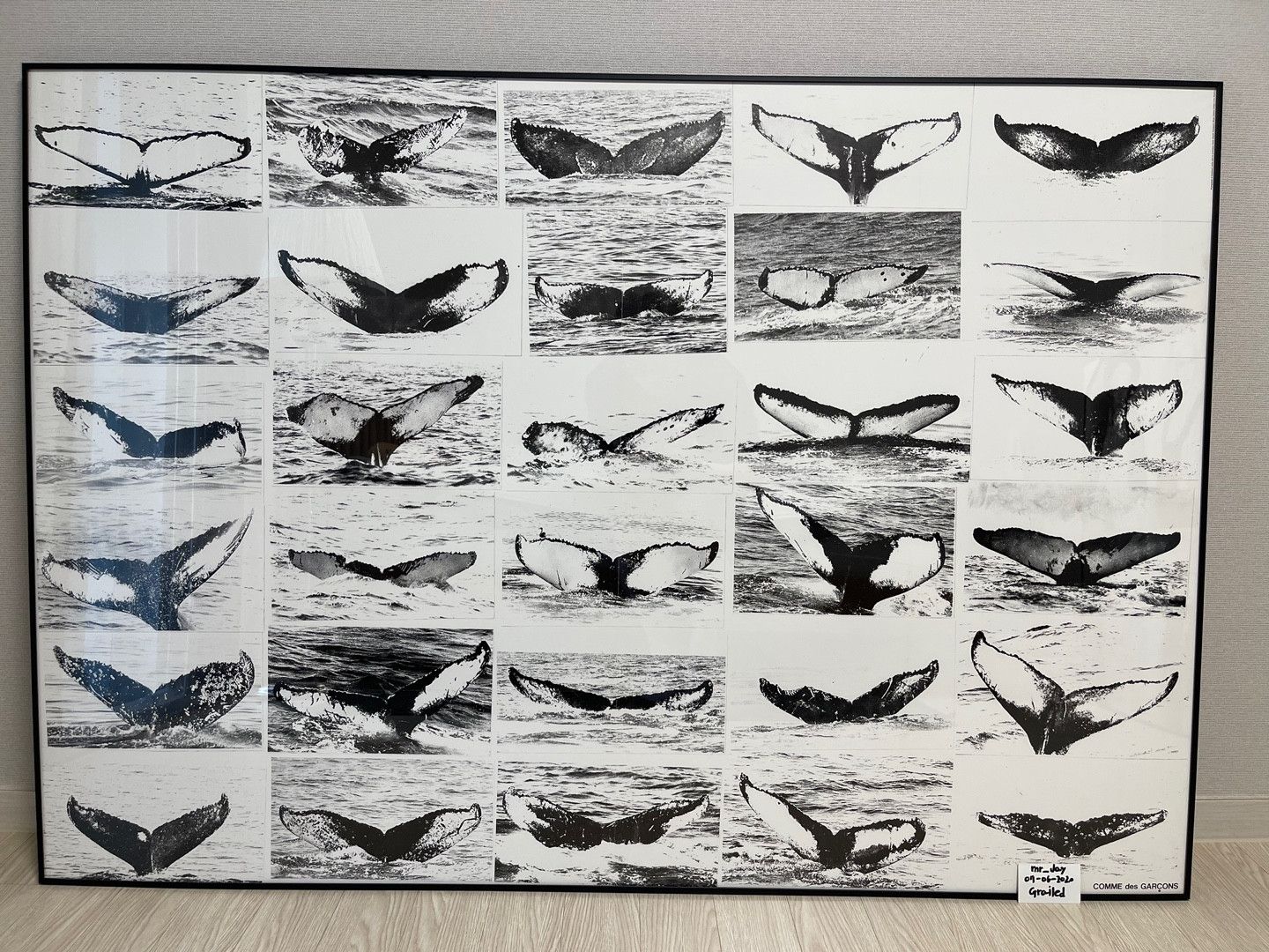 Comme des Garcons × Comme des Garcons Homme Plus COMME des GARCONS AD1990-1999 Humpback Whale Art Poster Size ONE SIZE - 6 Thumbnail