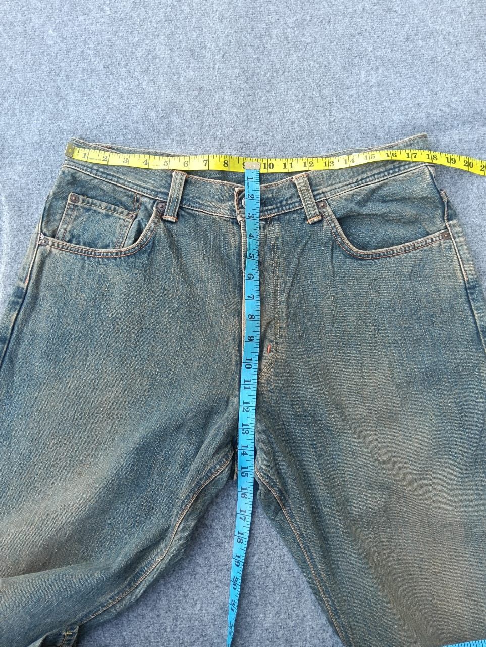 Edwin Extra baggy EDWIN XU 445 Rusty Denim Jeans (W36 L32) Size US 36 / EU 52 - 4 Thumbnail