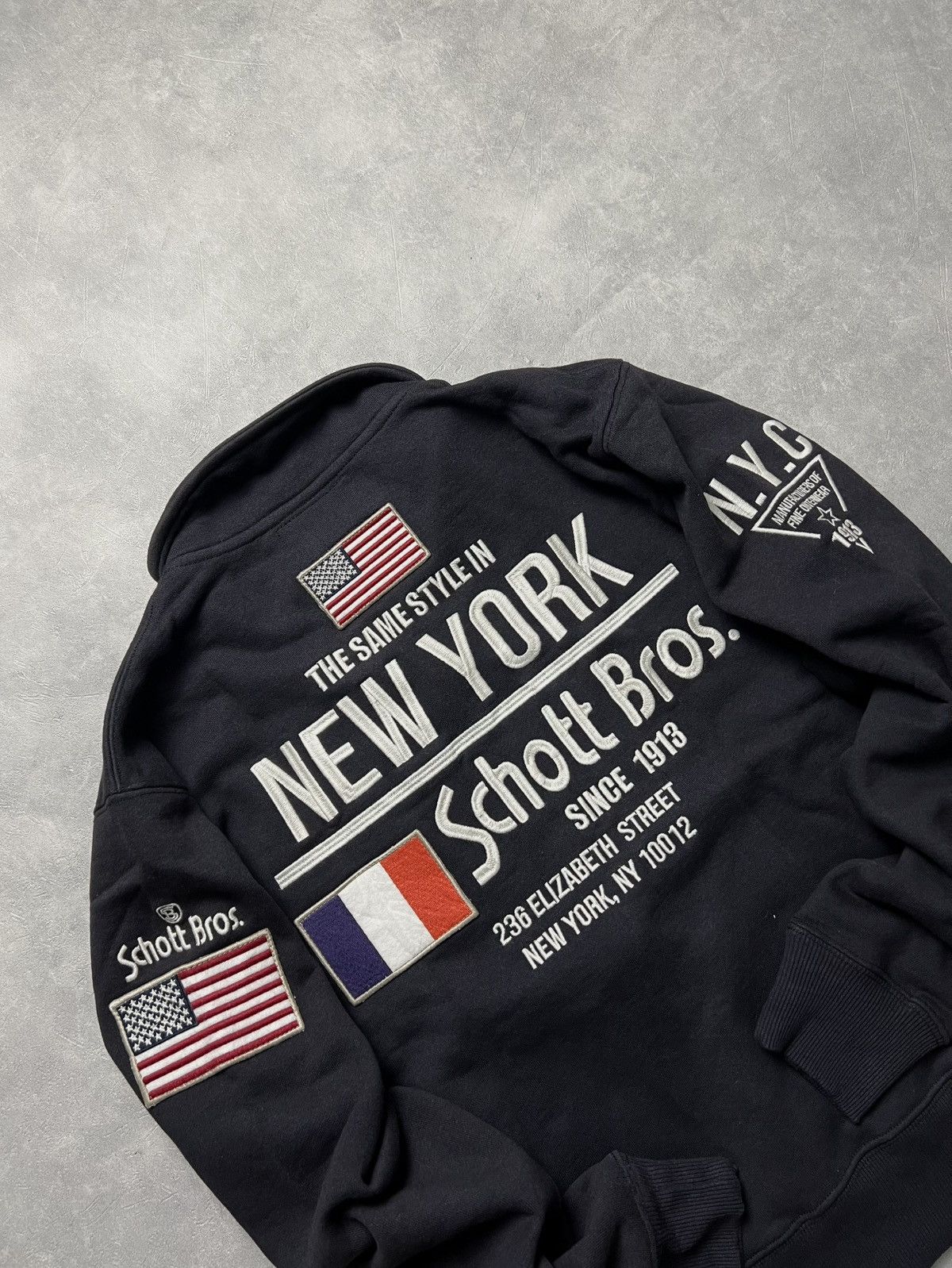Schott Vintage Schott Bros. NYC Zip-up Sweatshirt Jacket Size US XXS / EU 40 - 9 Thumbnail